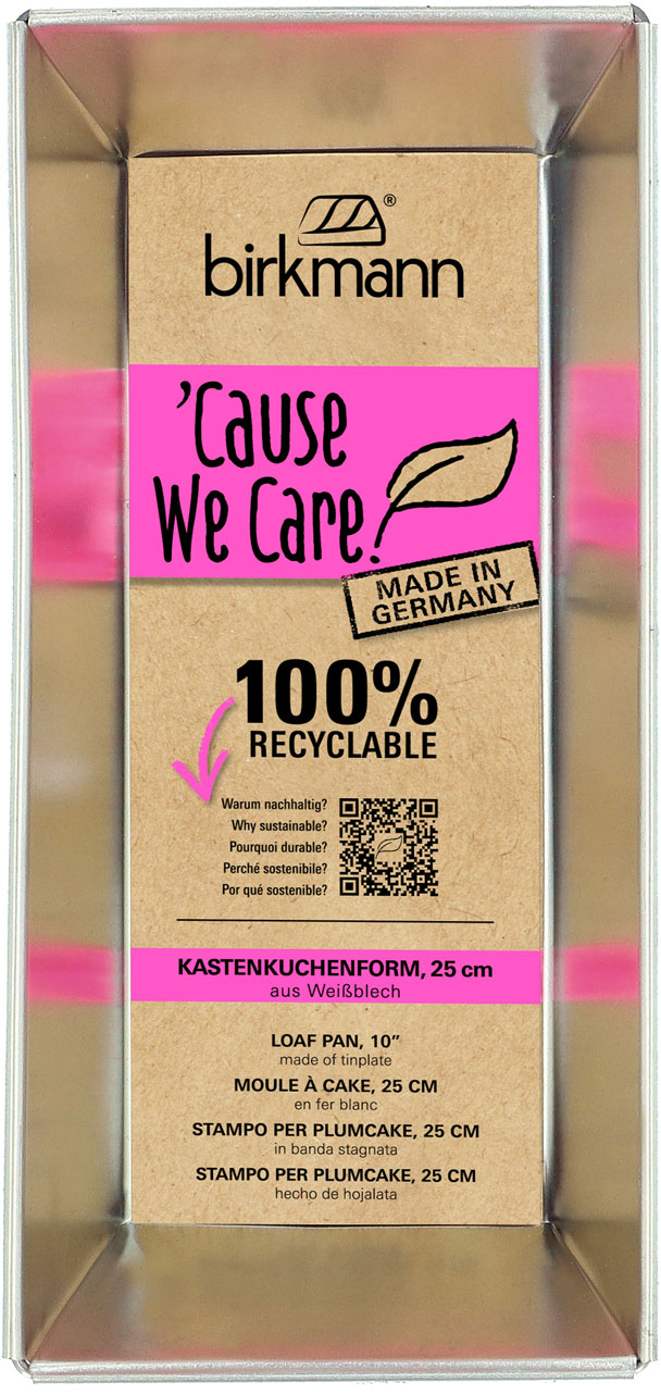 Kastenkuchenform - 25 cm, Höhe 7,5 cm