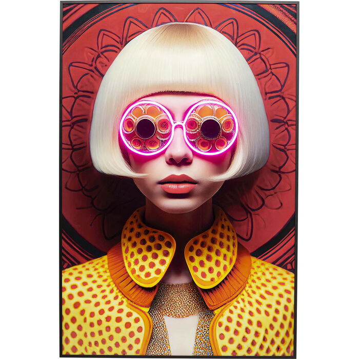 Gerahmtes Bild, LED Fancy Blonde Lady - Bilder 