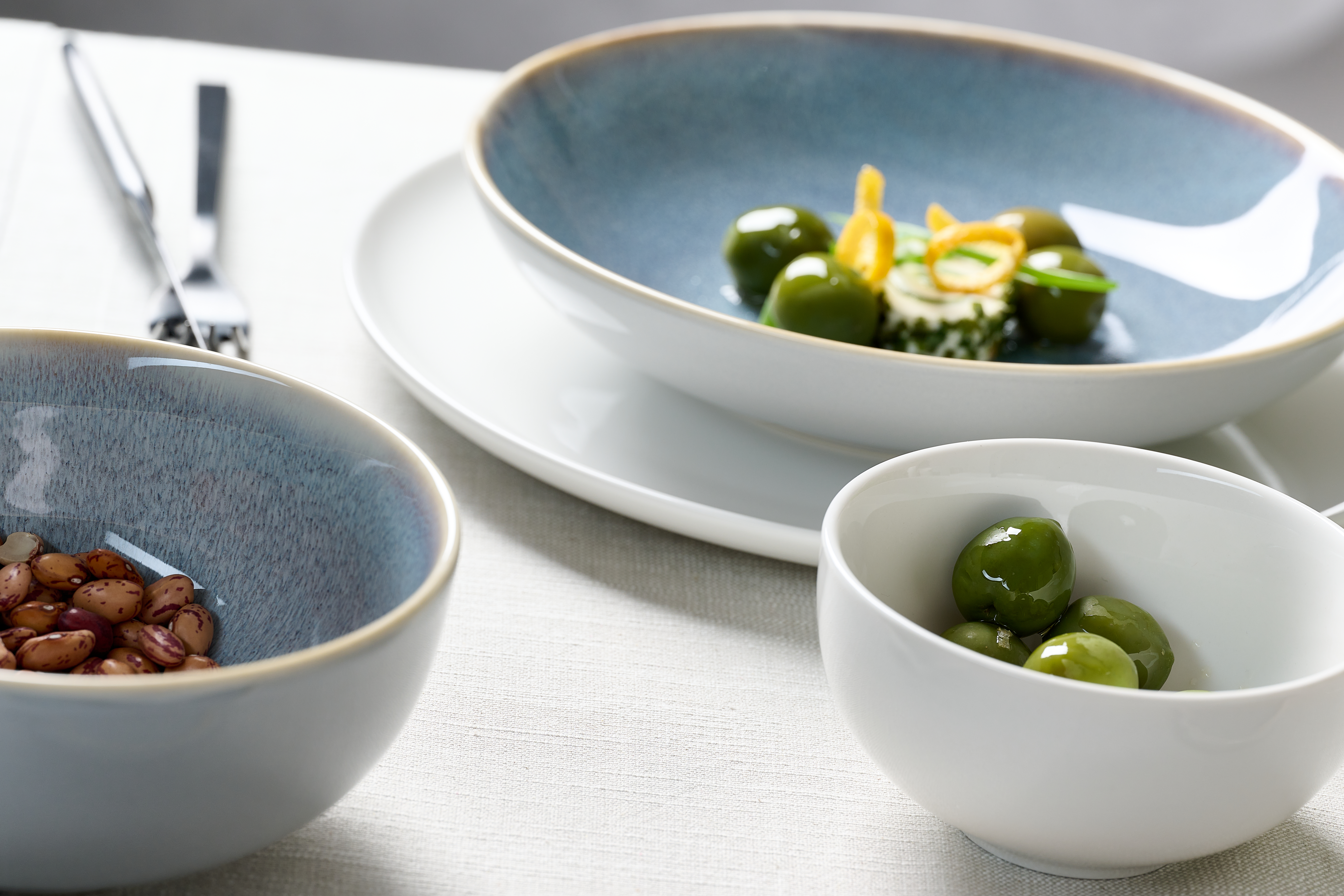 Schale Skagen Weiss 20 cm - Porzellan, spülmaschinenfest, rund, weiß