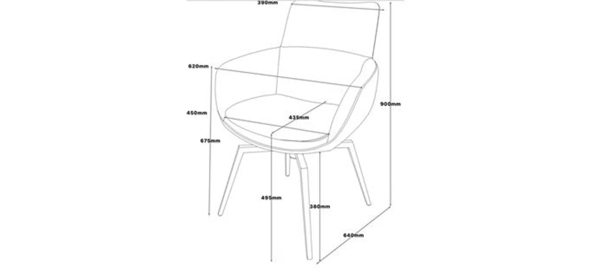 Armlehnstuhl, Stoff grau, drehbar - Maxine