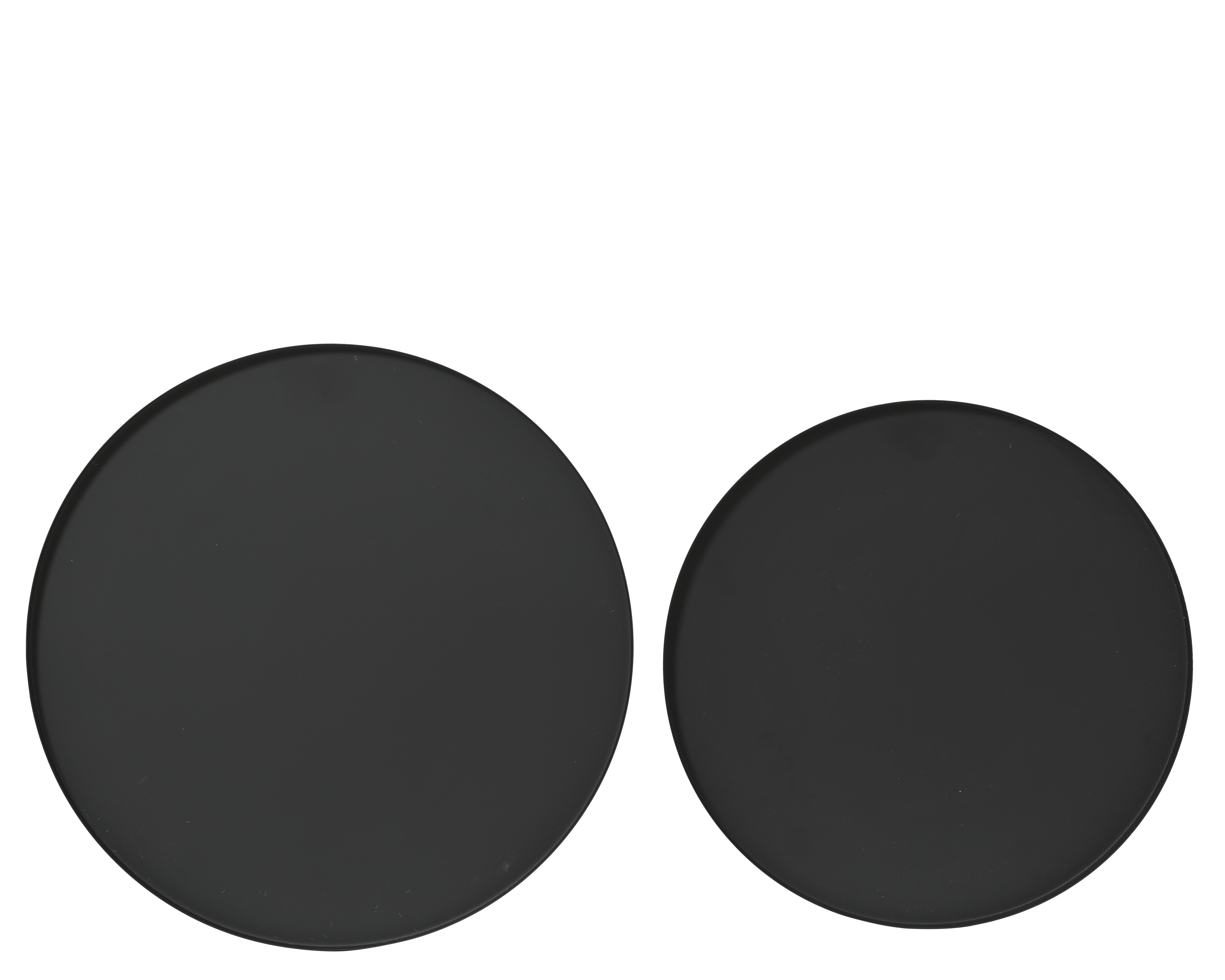 Tablett, klein - schwarz matt, Eisen, Ø30-H1.50cm