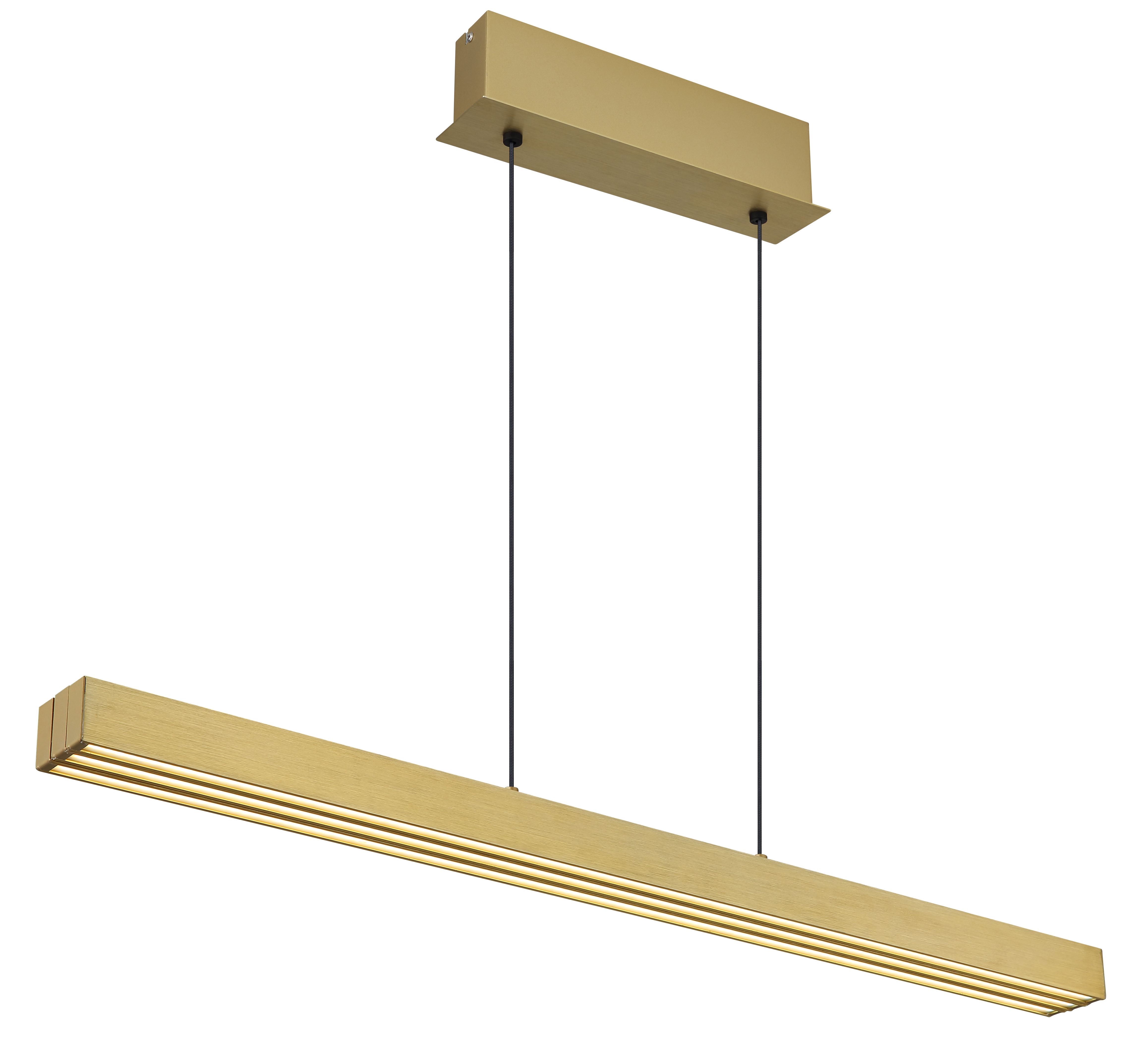 Hängeleuchte ETHAN  LED - Alu gebürstet messingf. Antik