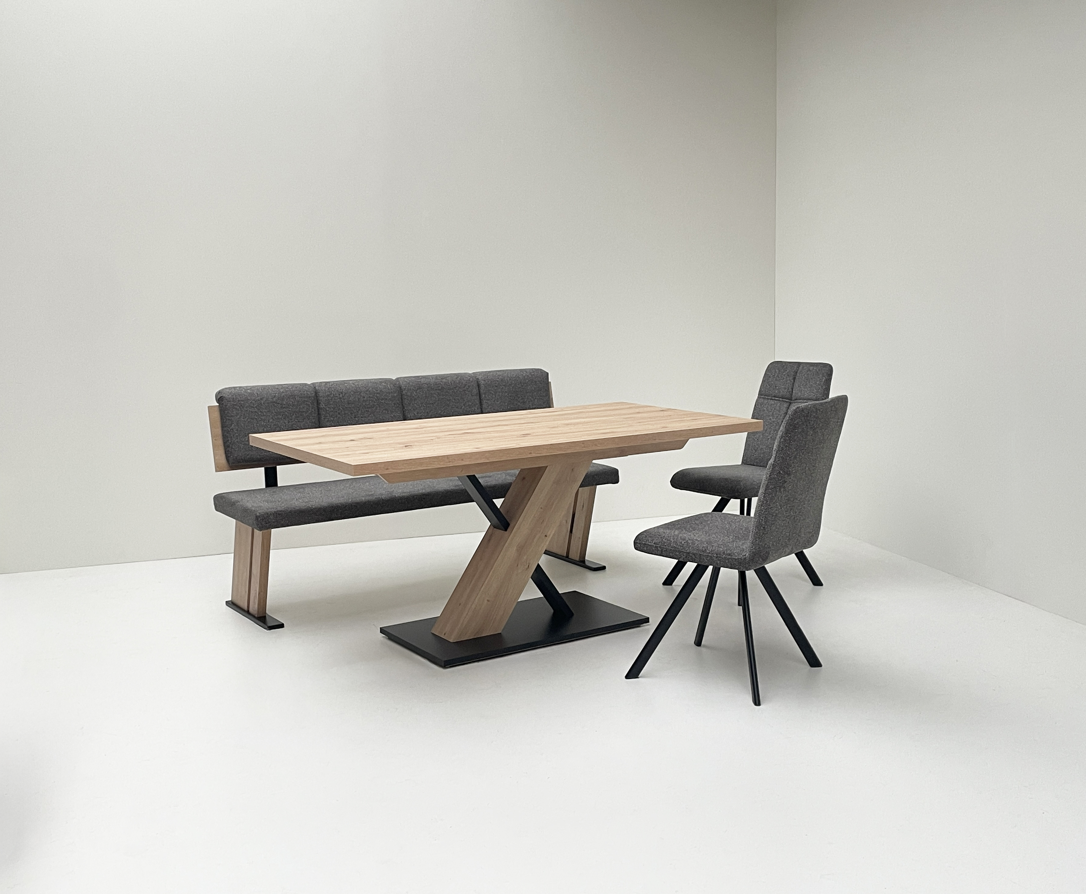 Bankkombination, Stoff mittelgrau - LS26 Catenova