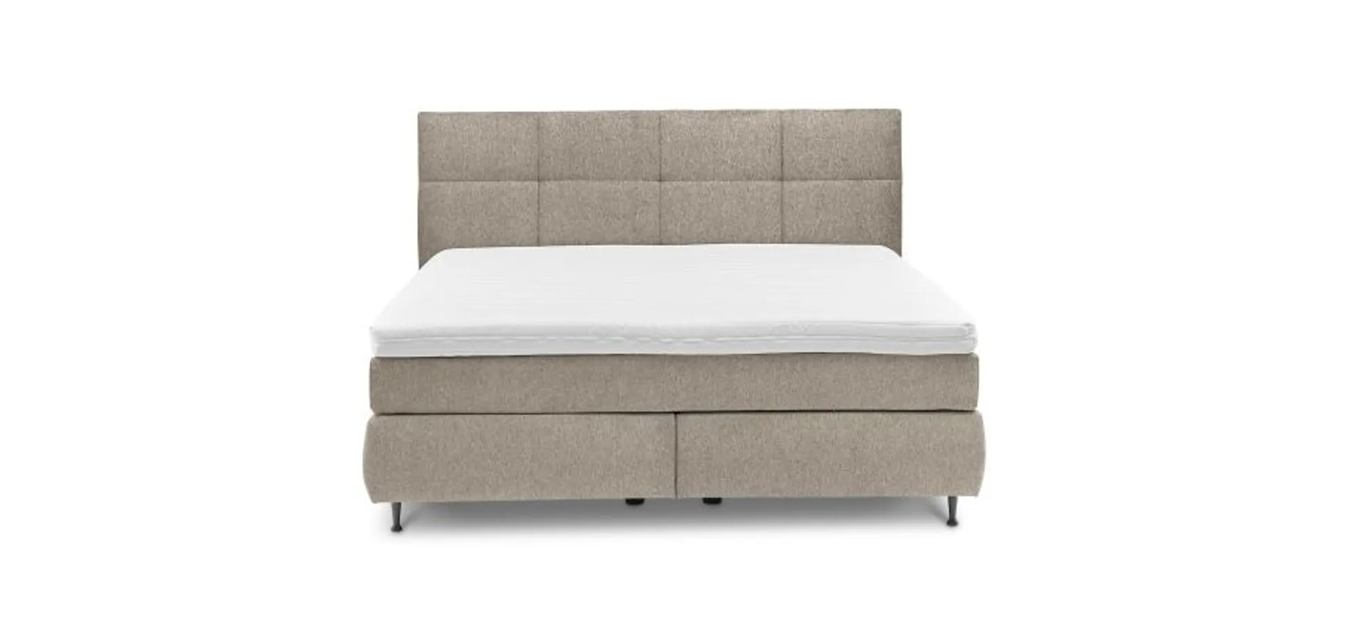  Boxspringbett ALICA- Liegefläche ca. 180x200 cm, Stoff, Beige