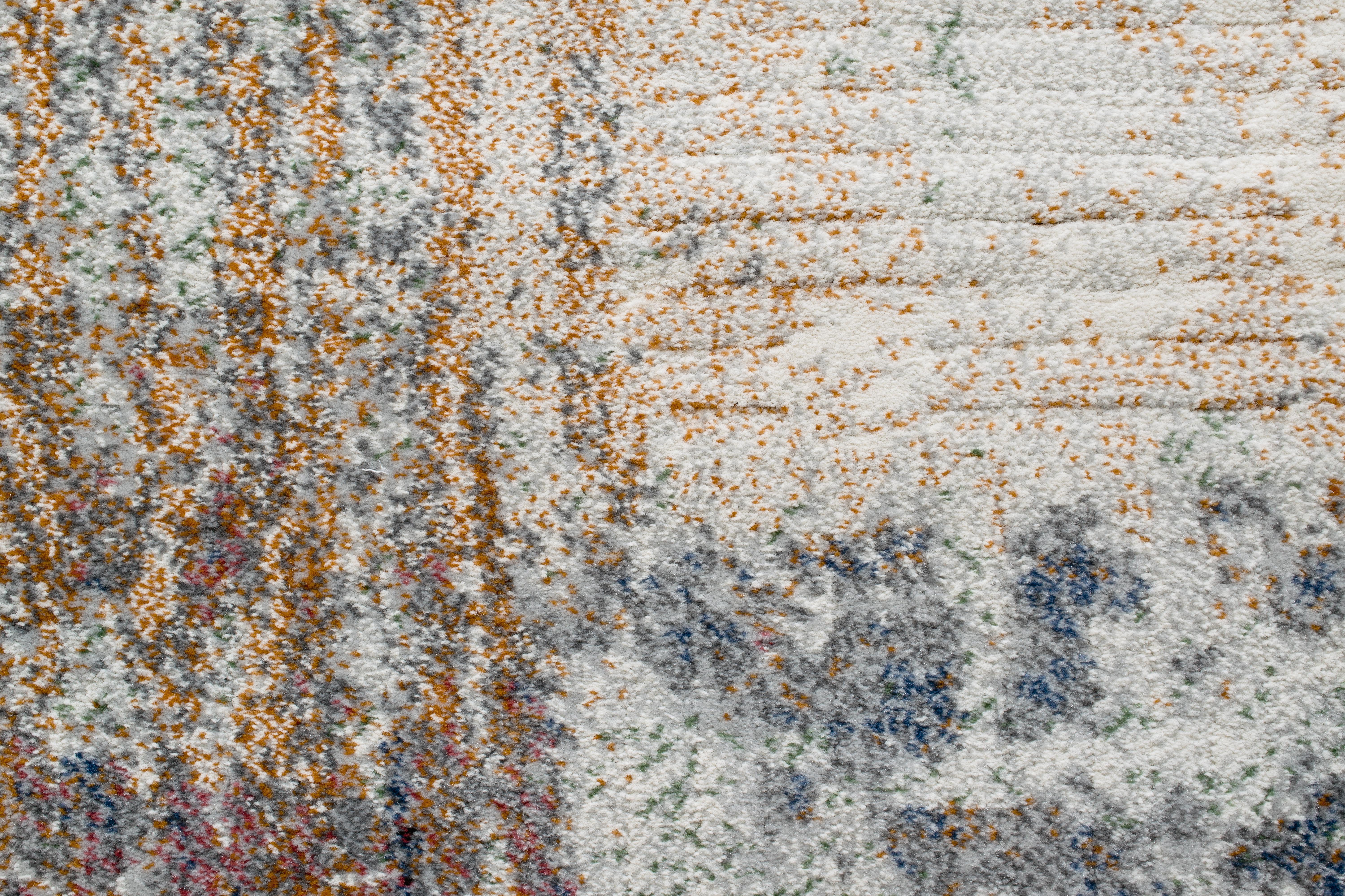 Webteppich, blau-weiß-grau, 80x150 cm - Rargentum