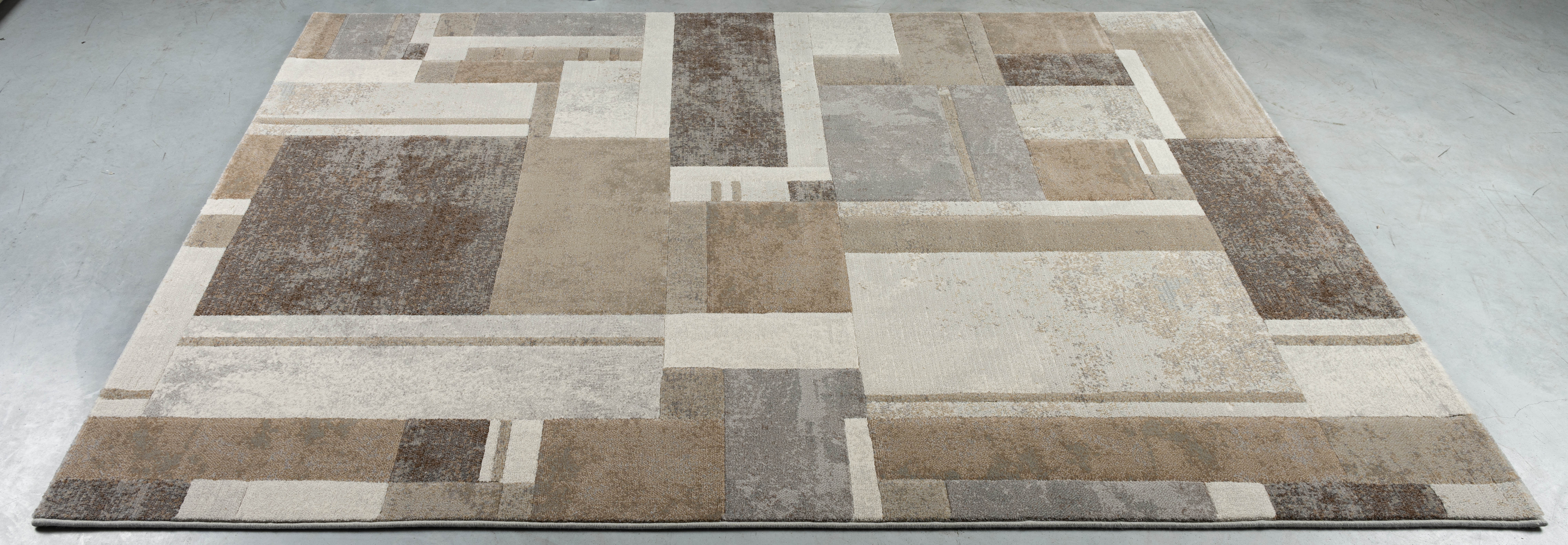 Webteppich, braun-grau, 133x195 cm - Rargentum