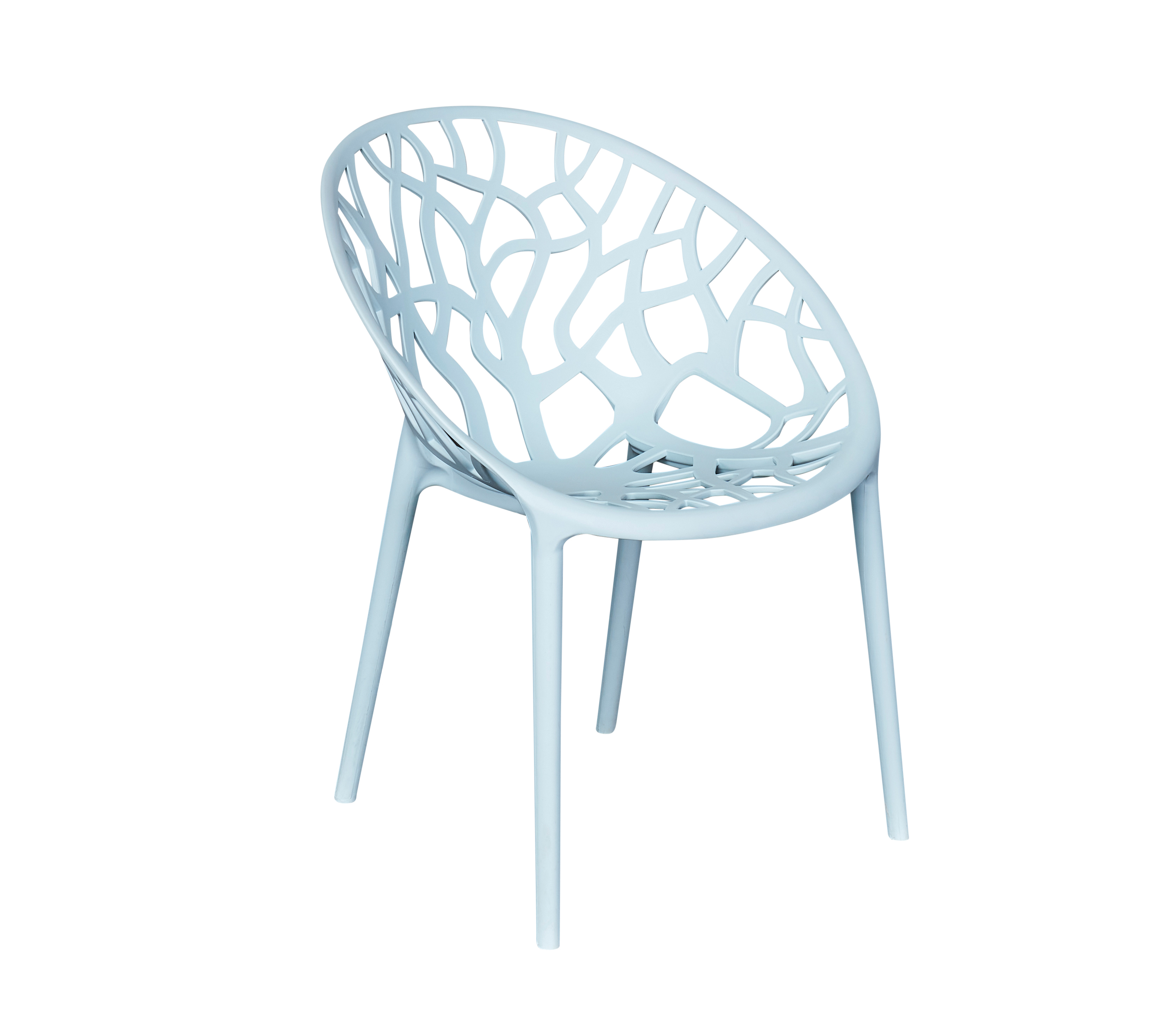Stuhl stapelbar, Struckturdesign, blau - Vomo
