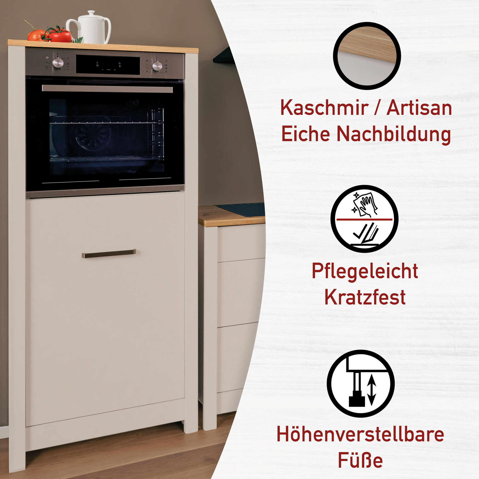 Geräteschrank, Kaschmir/Artisan Eiche - MyStyle 9004