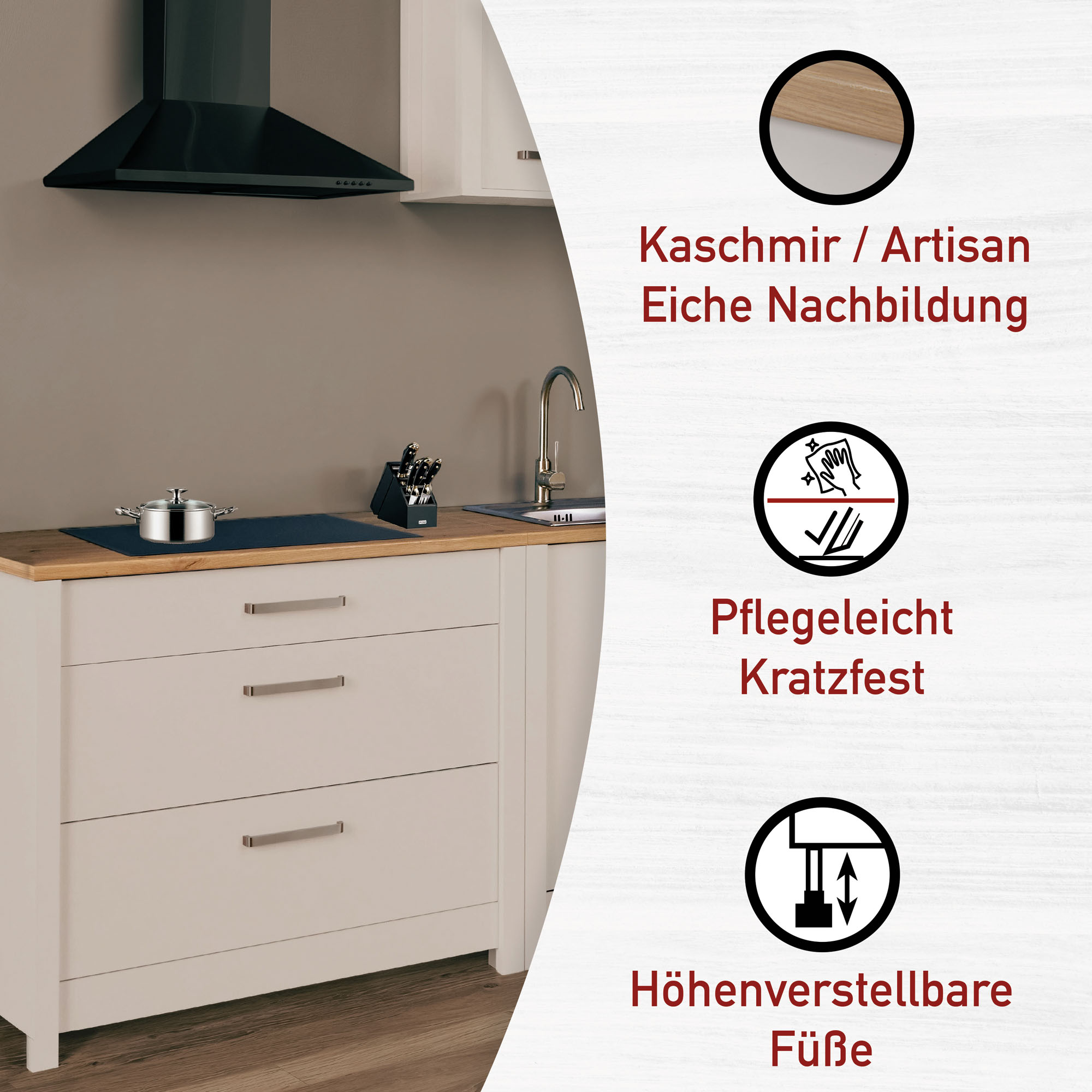 Unterschrank, Kaschmir/Artisan Eiche - MyStyle 9004