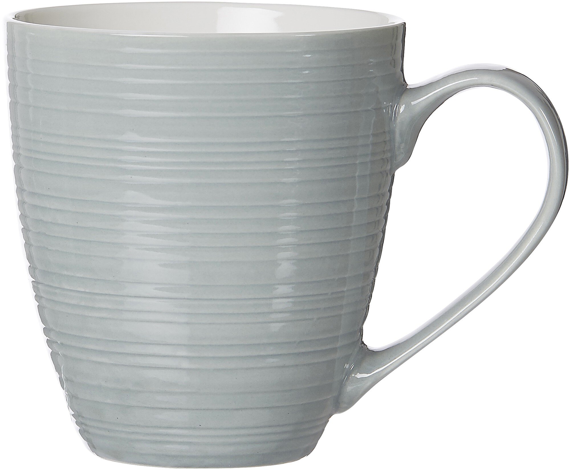 XXL-Henkelbecher Suomi Graublau 550 ml - Porzellan, spülmaschinenfest, konisch, blau