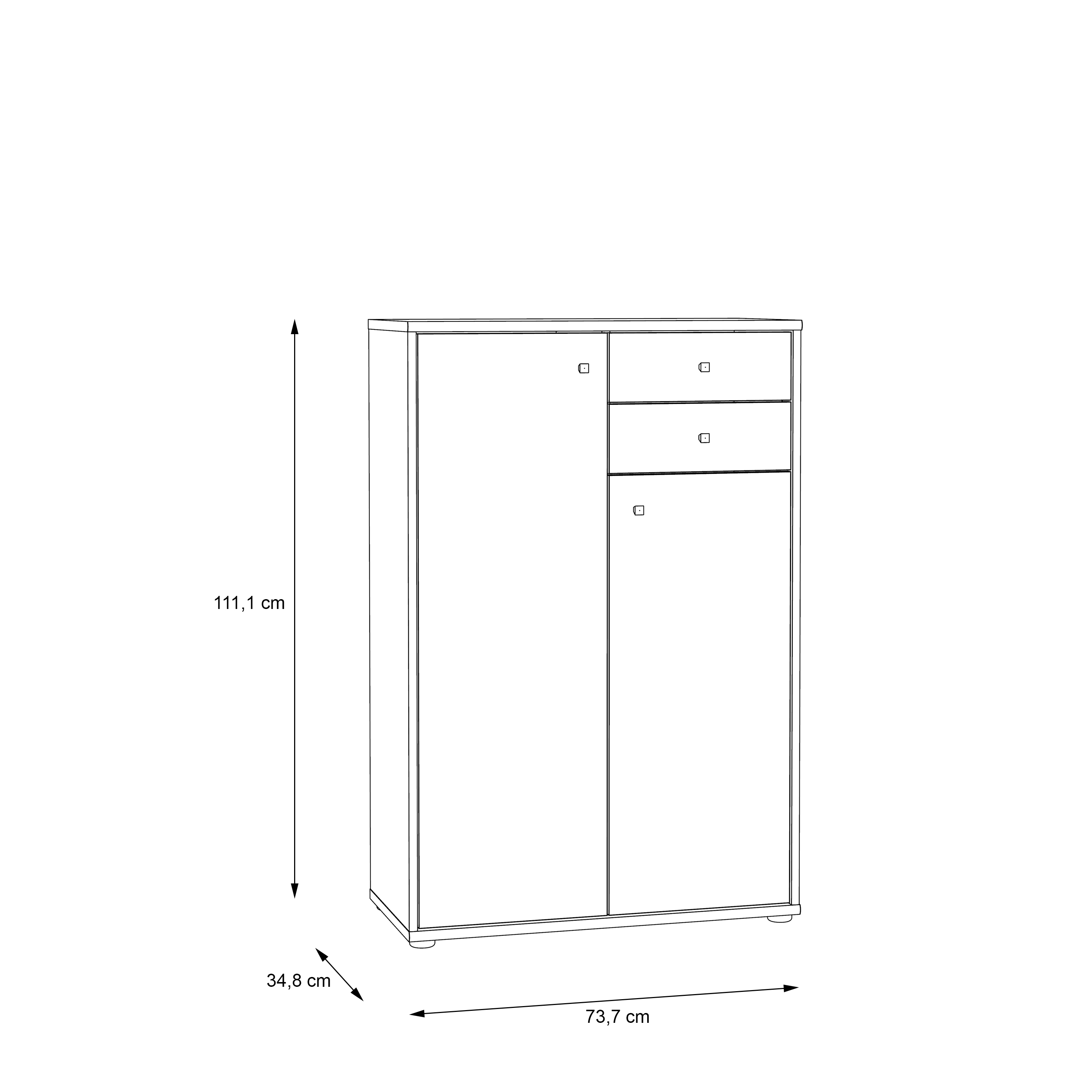 Kommode, Sonoma Oak - Faik