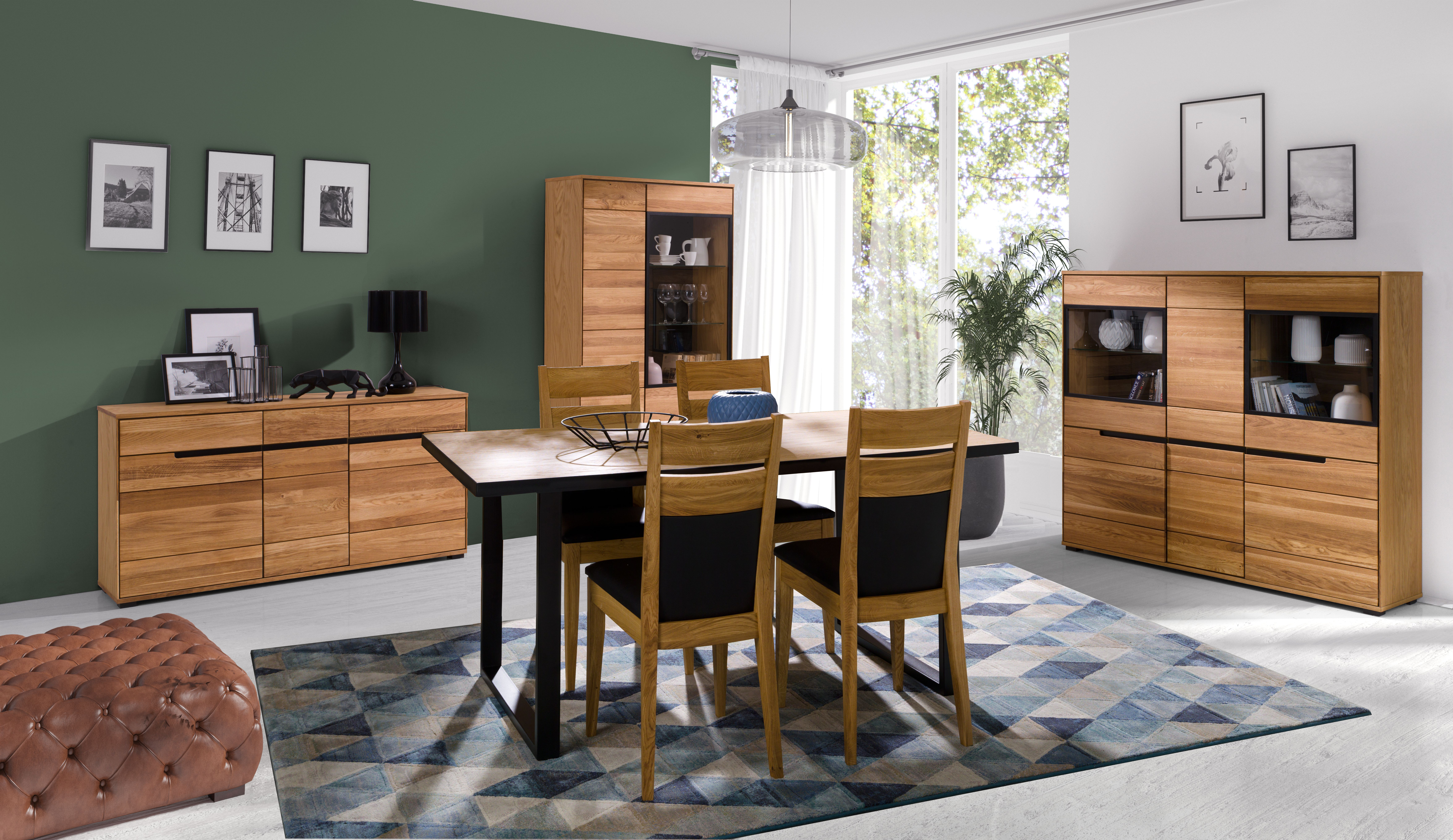 Sideboard, Eiche, 3-trg., 3 Schübe - Edma