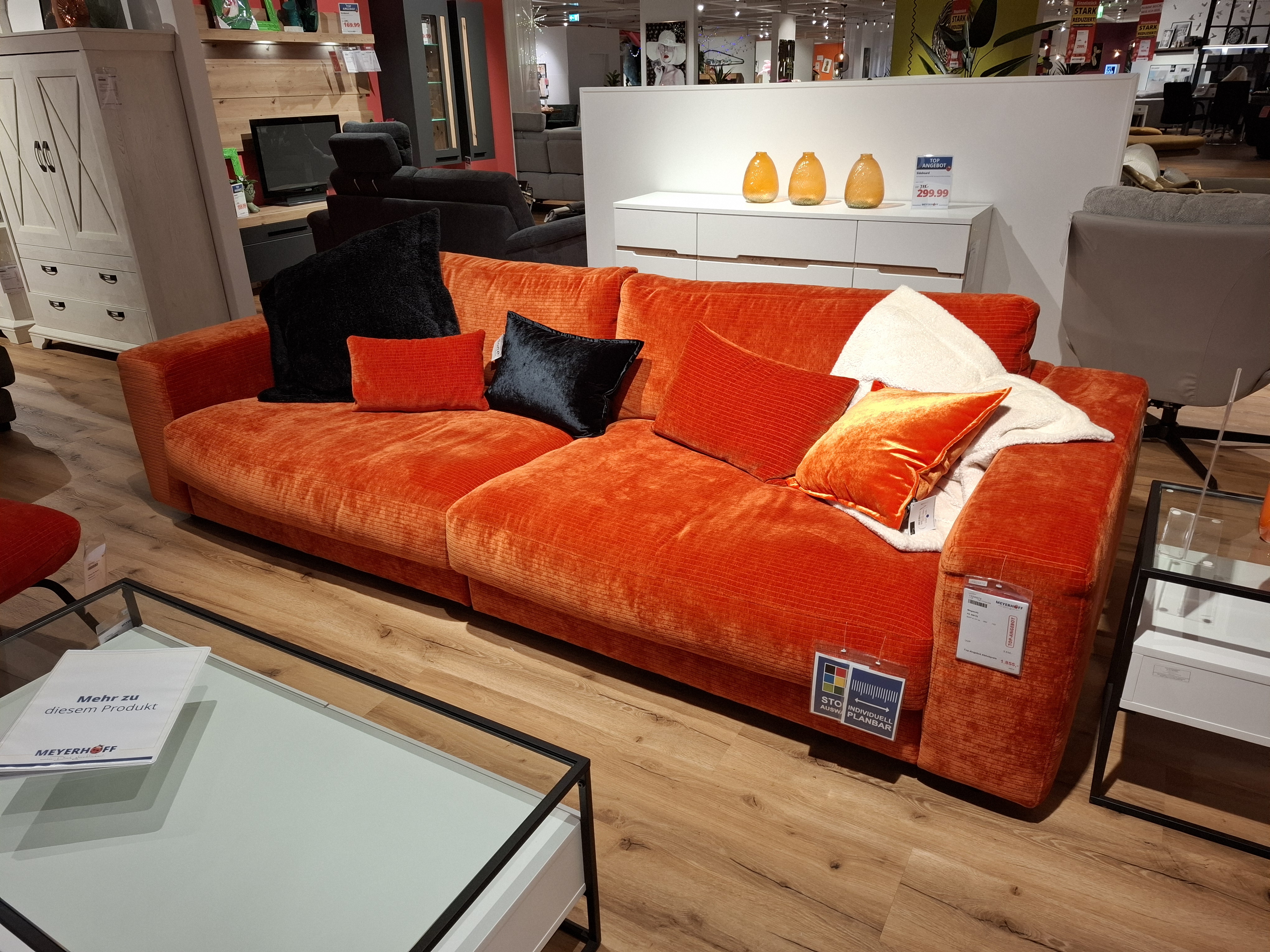 Megasofa, Stoff Monty aperol  - KS 386122