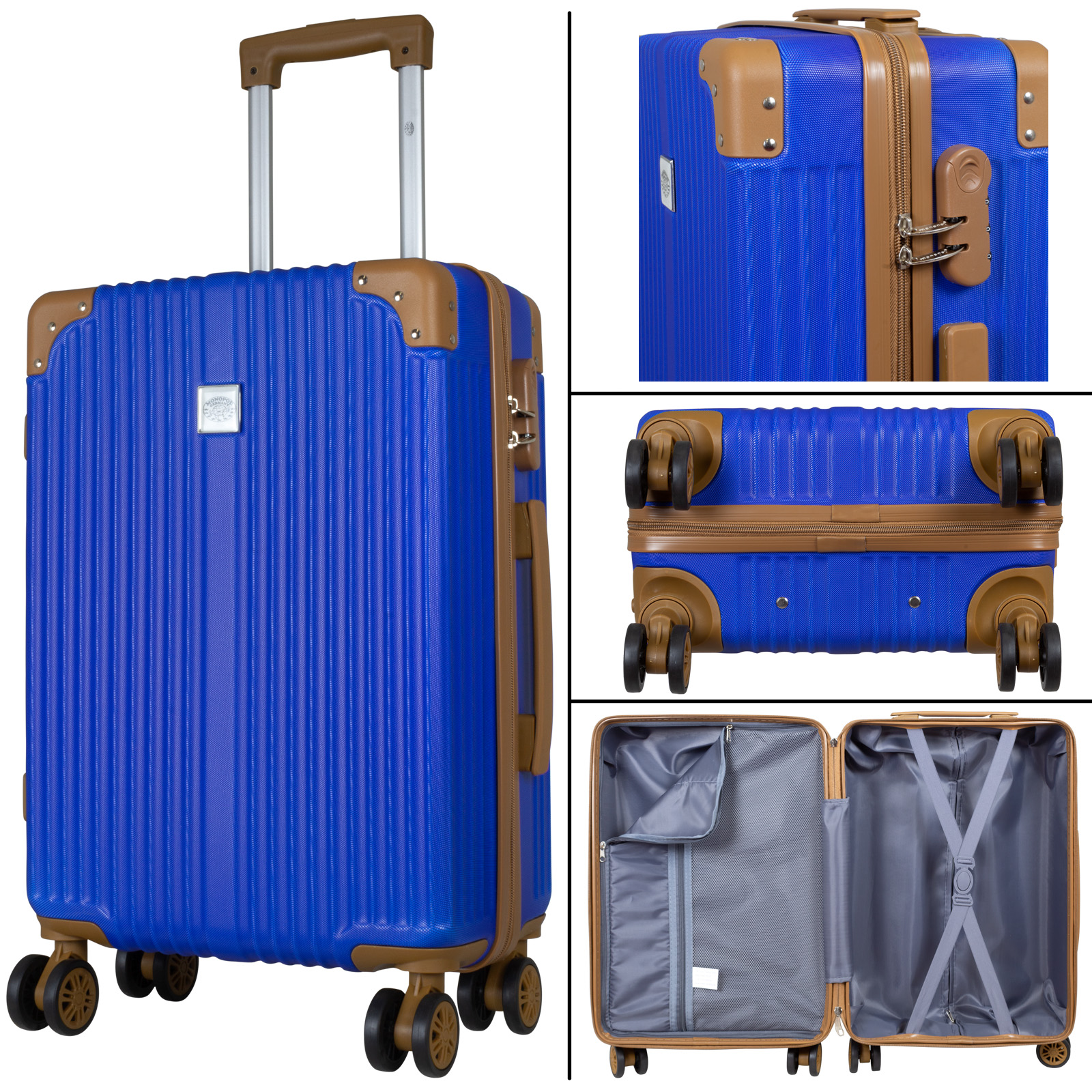 Koffer Barbados, klein - 57cm, doppelräder, blau