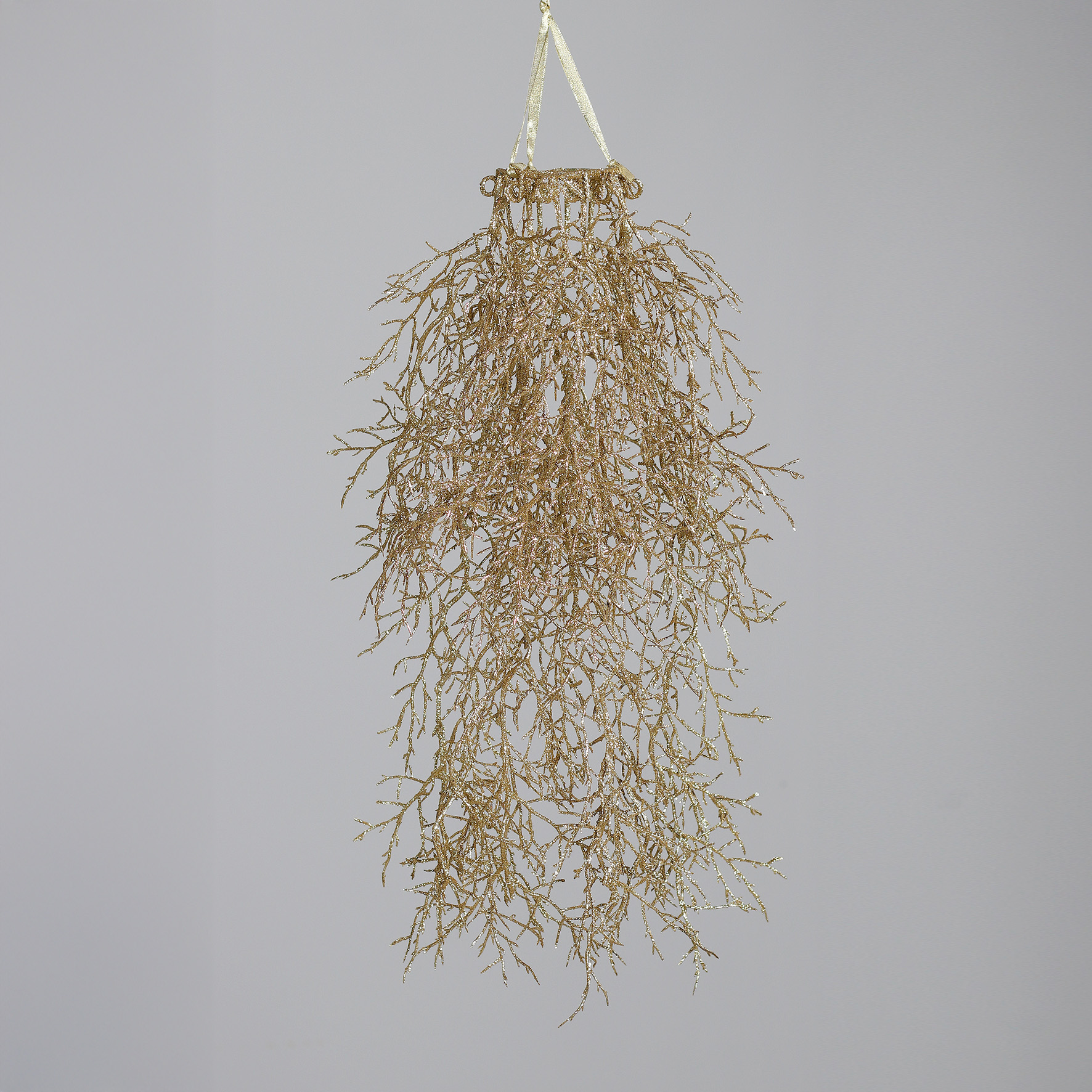 Deko Ast Tropfen zum Hängen - 60 cm, gold