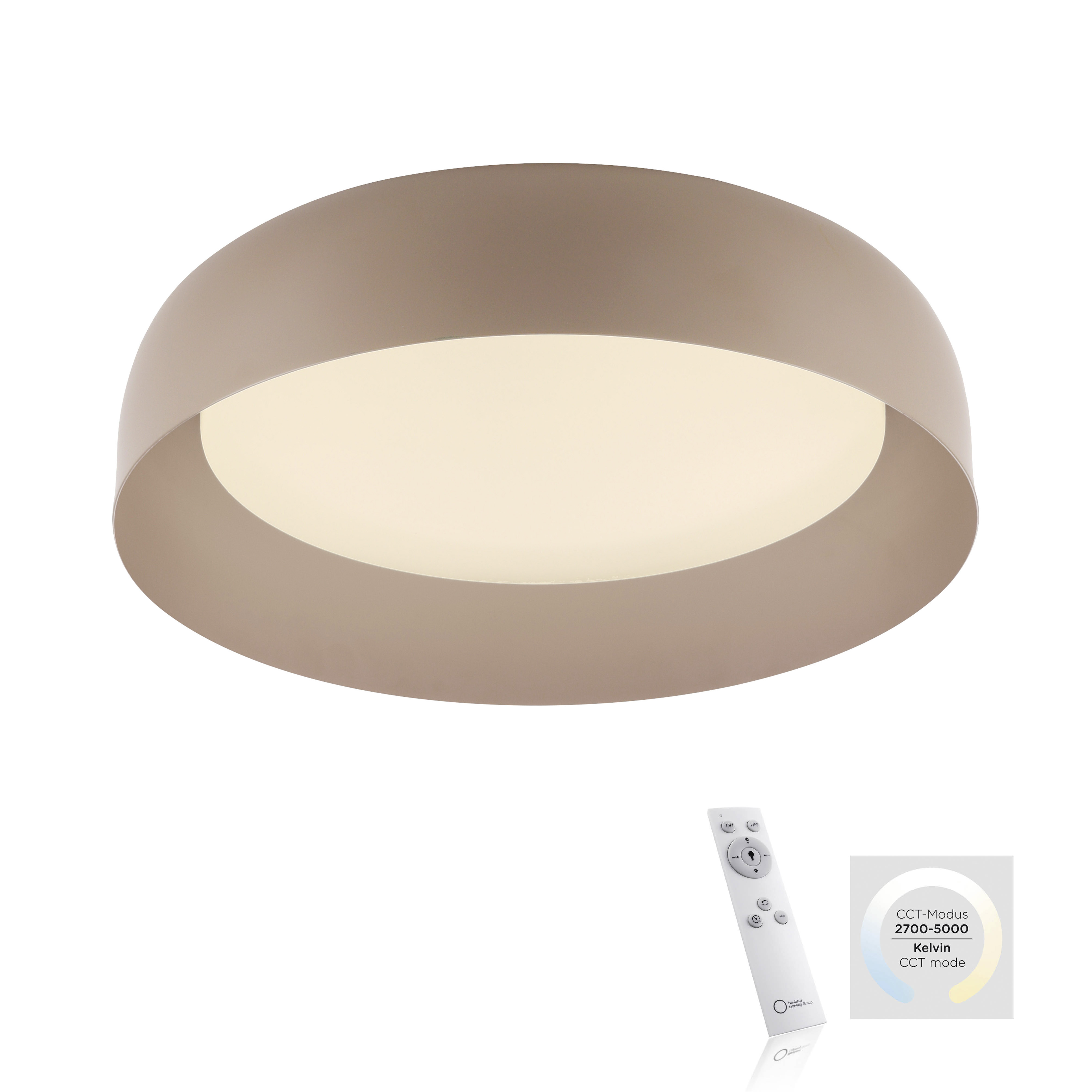 Deckenleuchte OSKO - sand, mit Fernbedienung