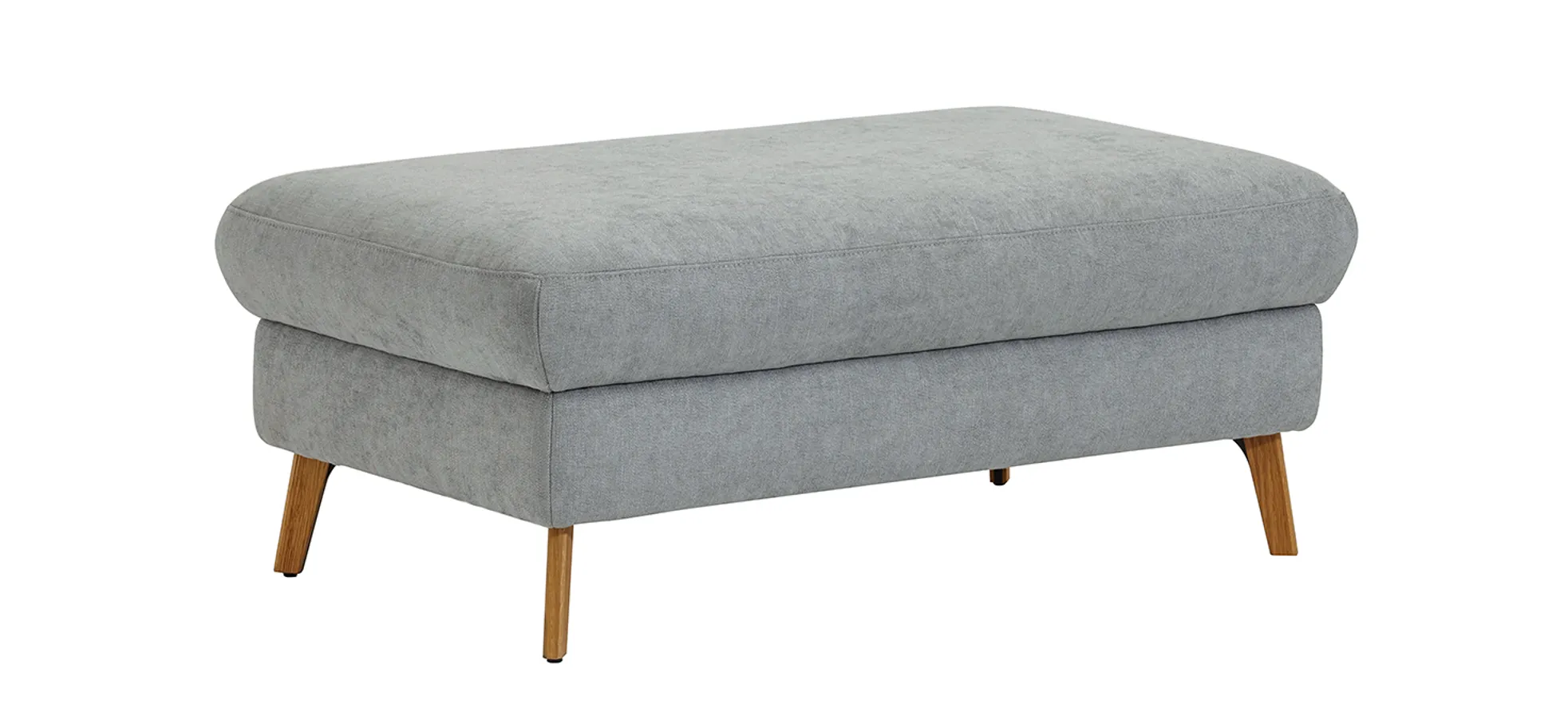 Hocker Jacksonville - LB ca. 112x67 cm, Stoff, Hellblau