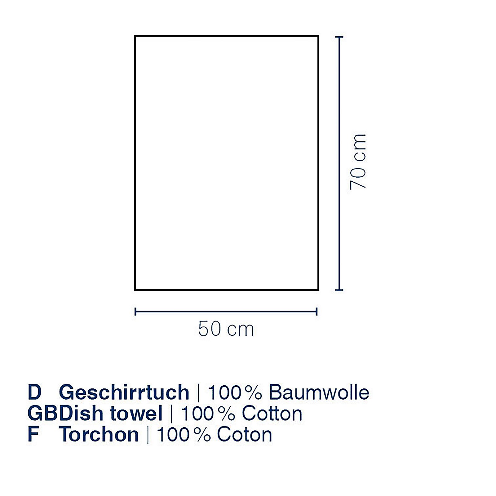 Geschirrtuch Cora 50x70 cm - 100%Baumwolle hellgrün/grün Muster
