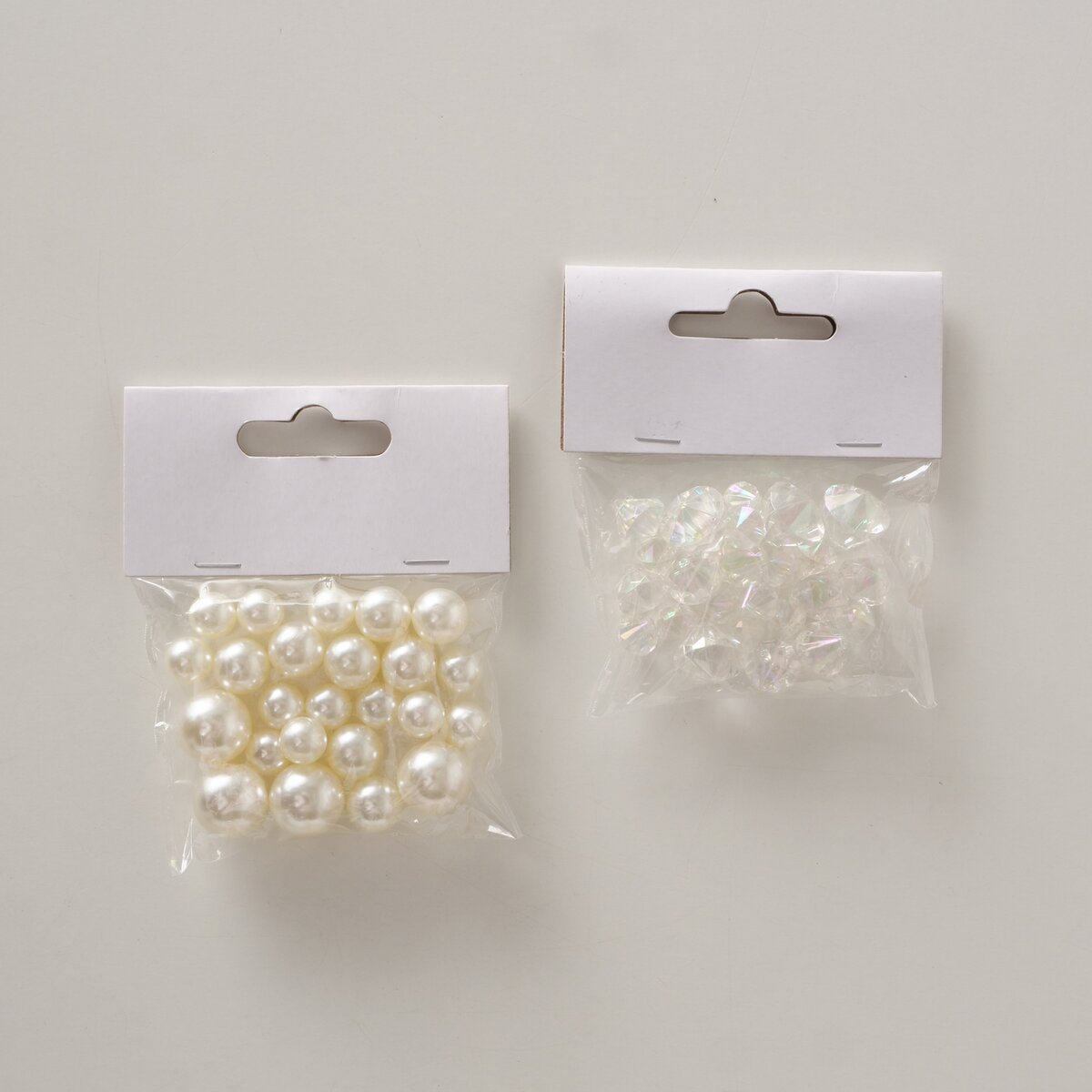 Dekostreu Perla, 24 tlg., 2 sort. - Acryl, Plastik, 15,6 g klar