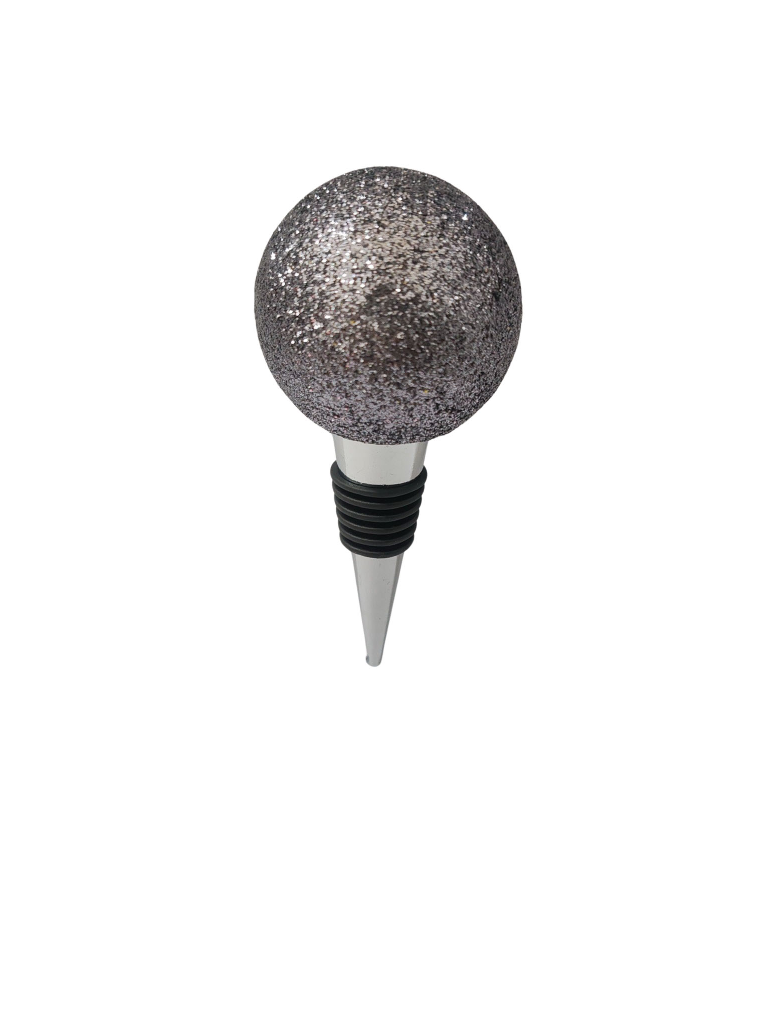 Flaschenkorken Kugel - silber Poly 5x9