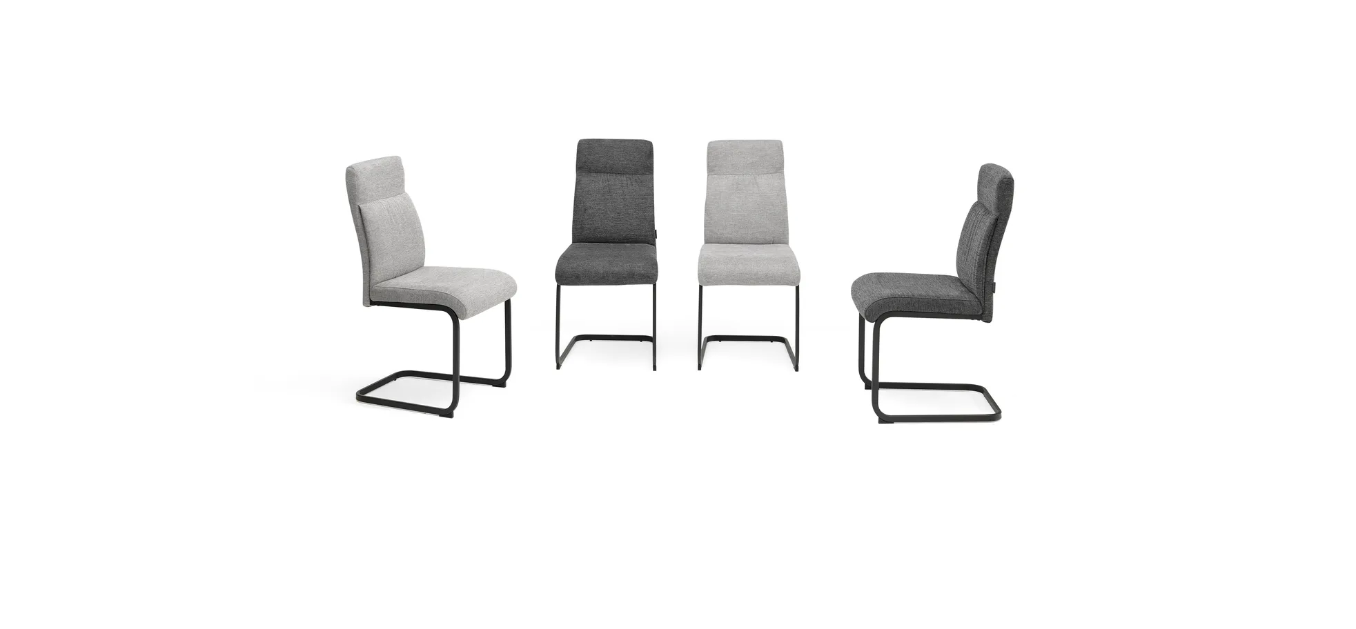 Schwingstuhl, Stoff anthrazit - Maida