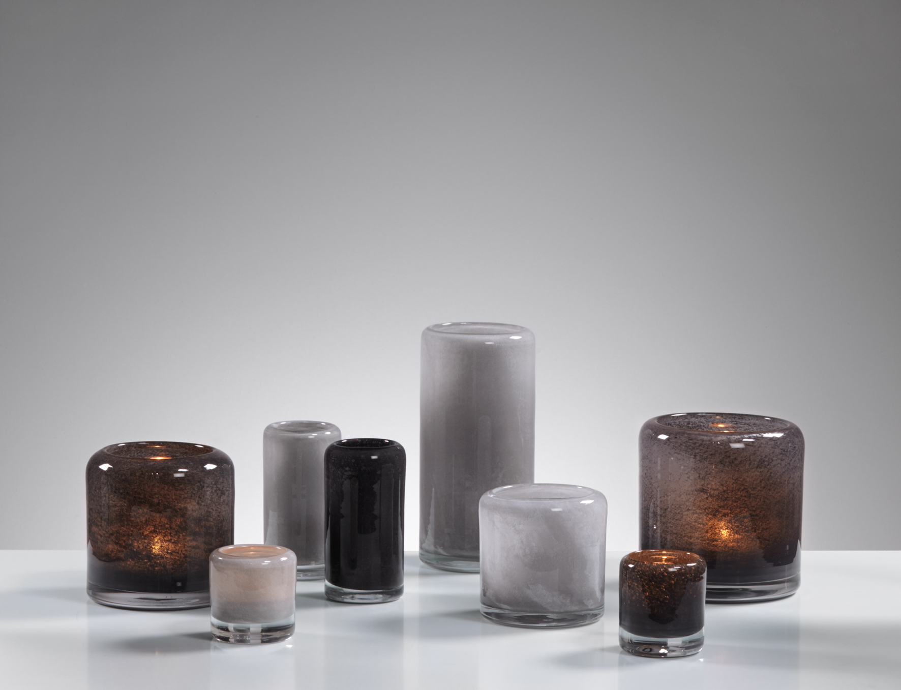 Vase Macano grau 13,5 Ø 28h