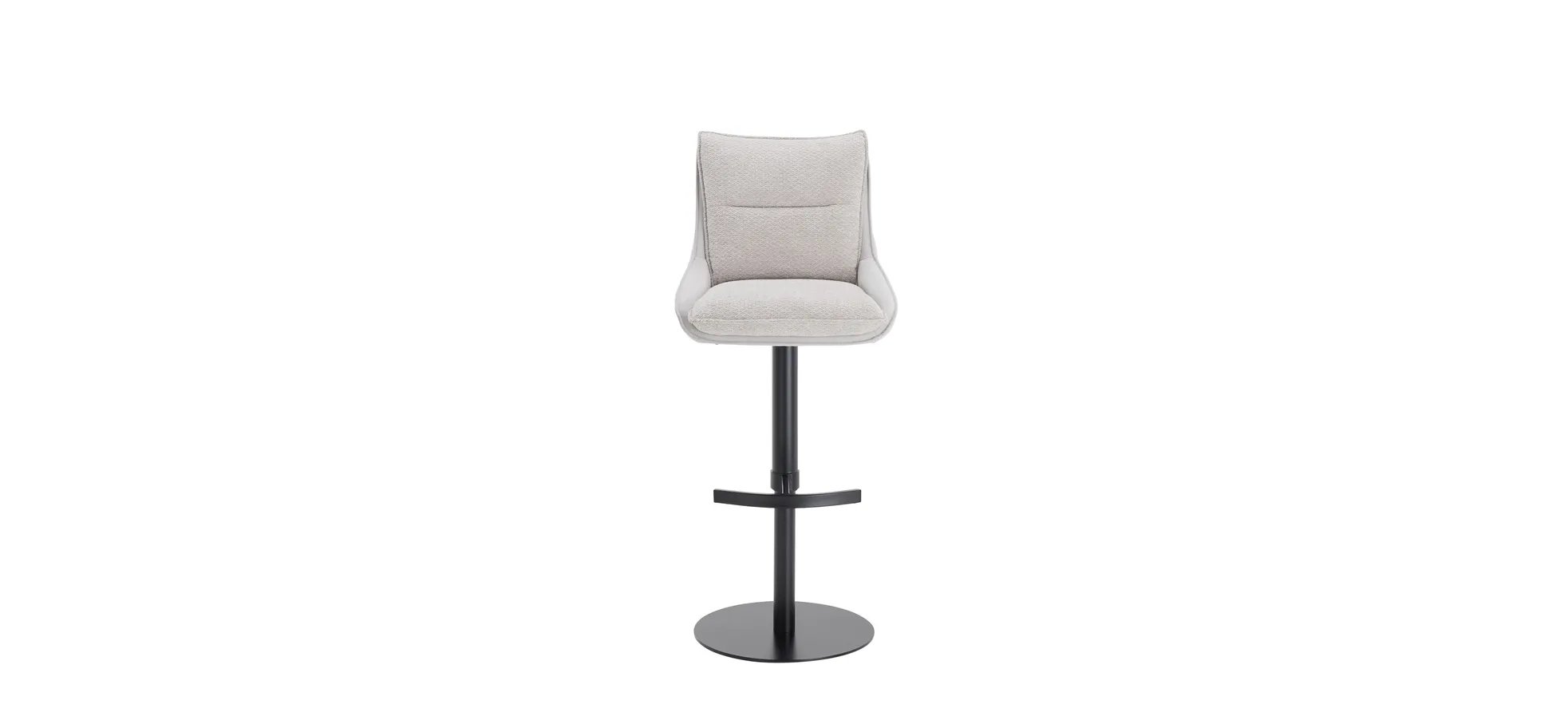 Barhocker, höhenverstellbar, Bezug silver - Mandy