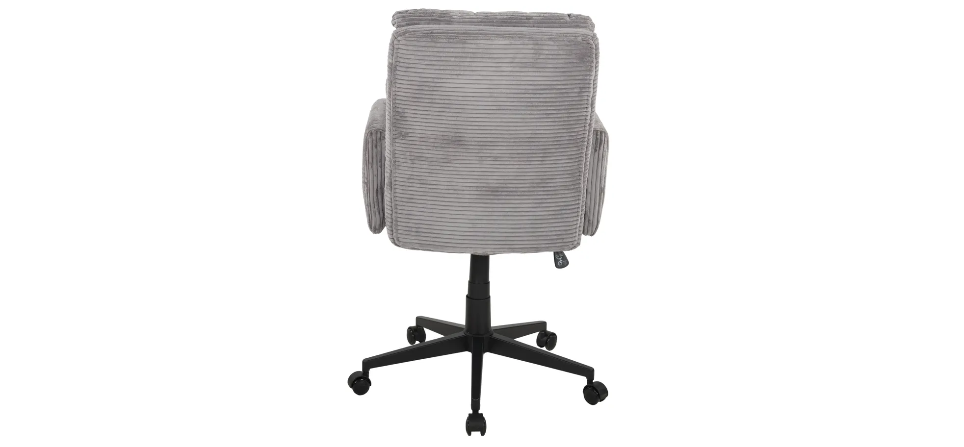 Drehstuhl mit Armlehnen, Cord grau - Darleen