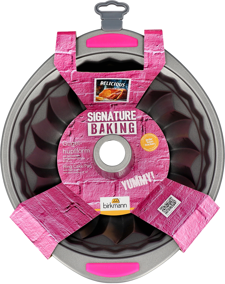 Gugelhupfform mit Griff Signature Baking - Ø 24cm, Höhe 12cm, mit Antihaftbeschichtung