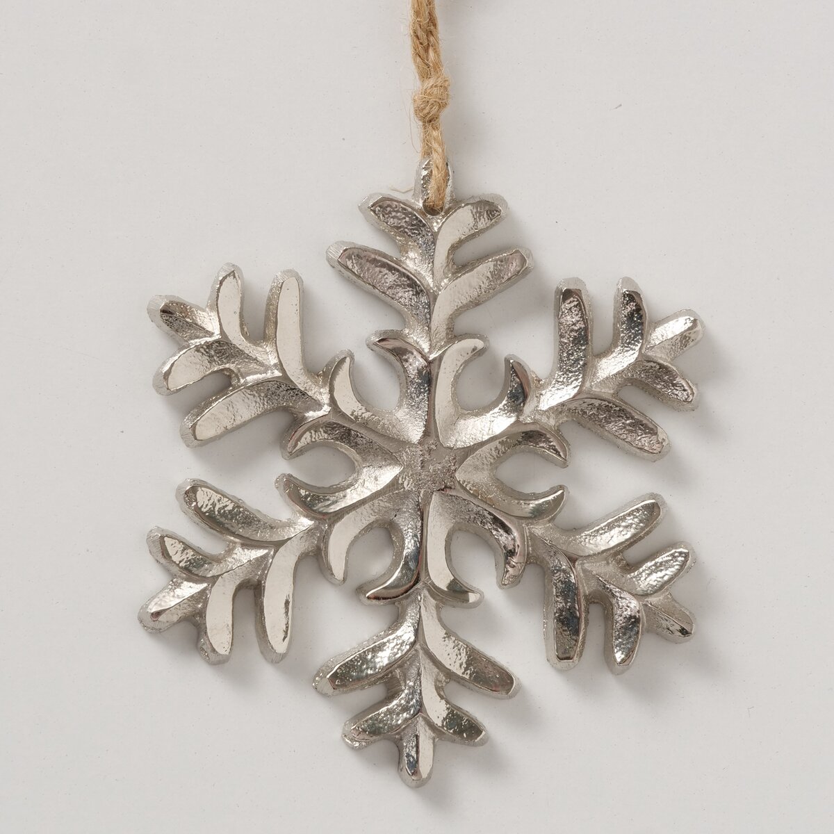Weihnachtsanhänger Snefi, Schneeflocke - L 11,50 cm, H 12,50 cm, silber