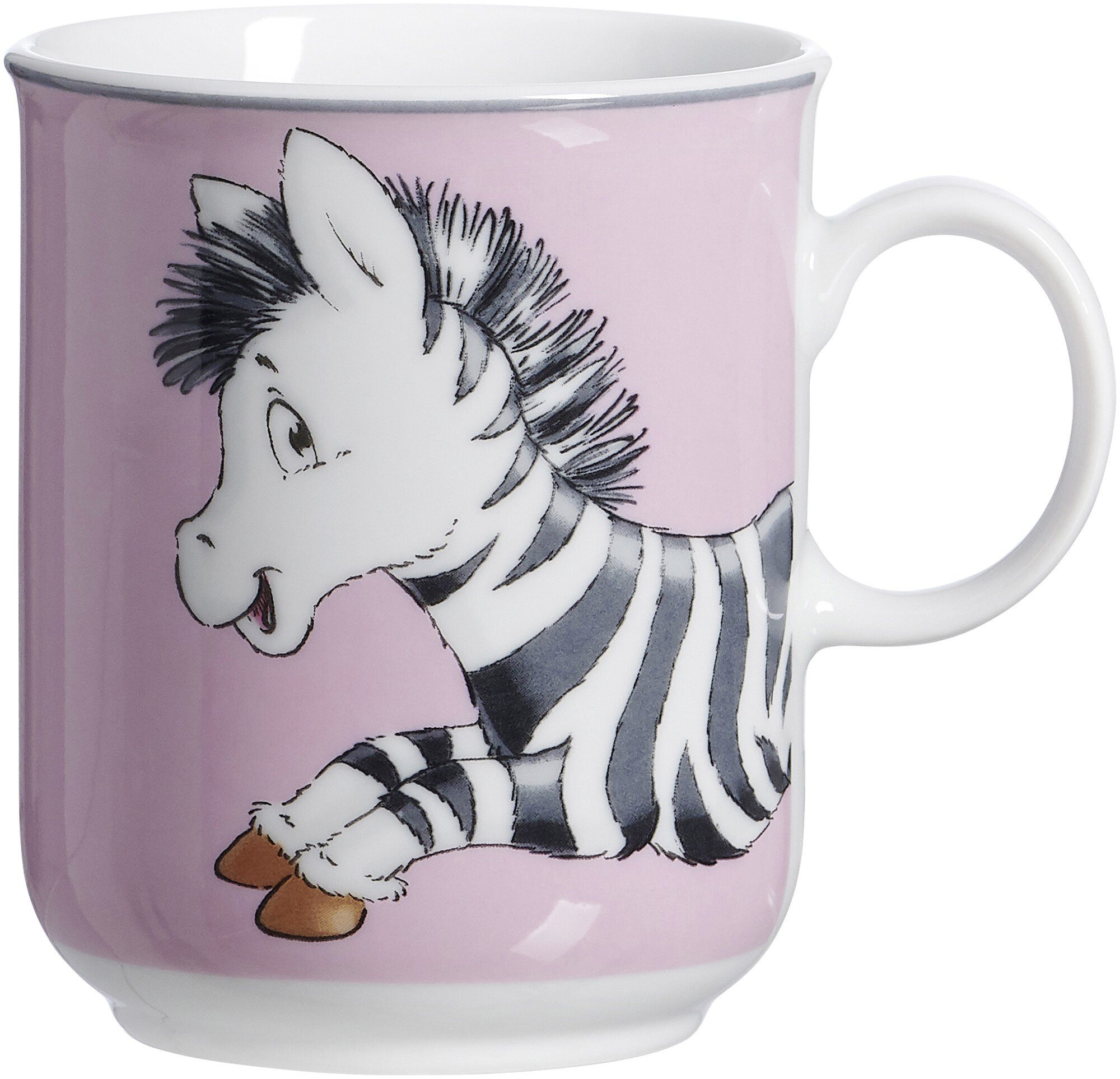 Henkelbecher Happy Zoo Zoe 270 ml - Porzellan, spülmaschinenfest, zylindrisch