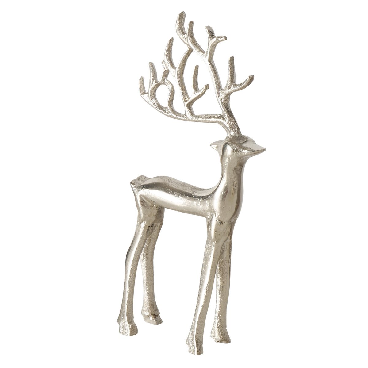 Figur Rupert, Hirsch - H 19,50 cm, Alum. vern., silber