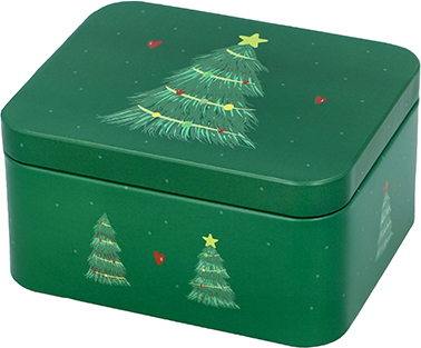 Gebäckdosenset Christmas Tree - klein, eckig,  Größe S+M