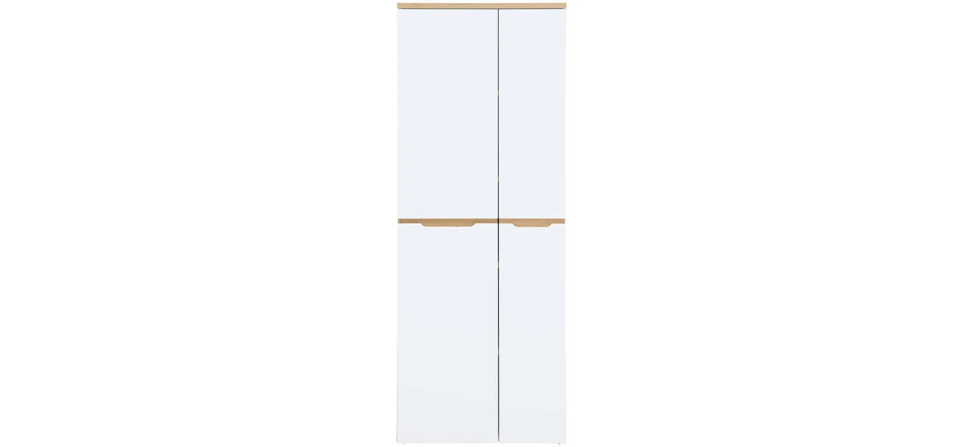 Büroschrank - B ca. 75 cm, Weiß, Artisan Eiche Nachbildung