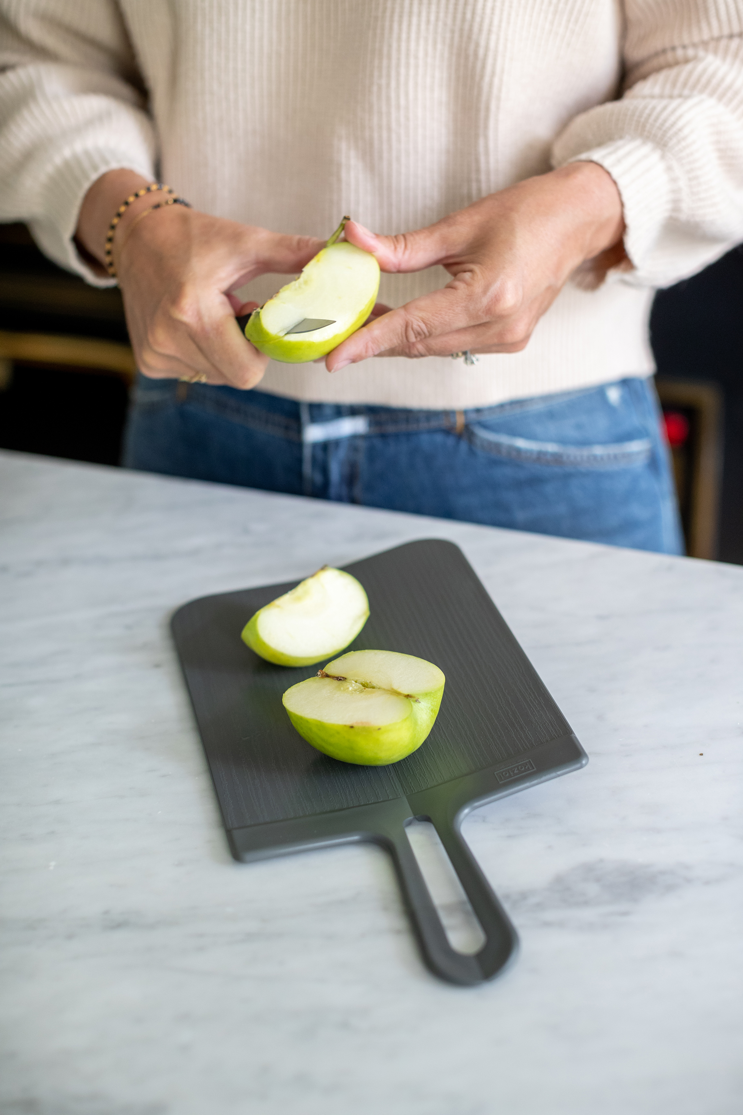 Schneidebrett, nature ash grey - SNAP S, Klappfunktion, 100% CO2-neutral