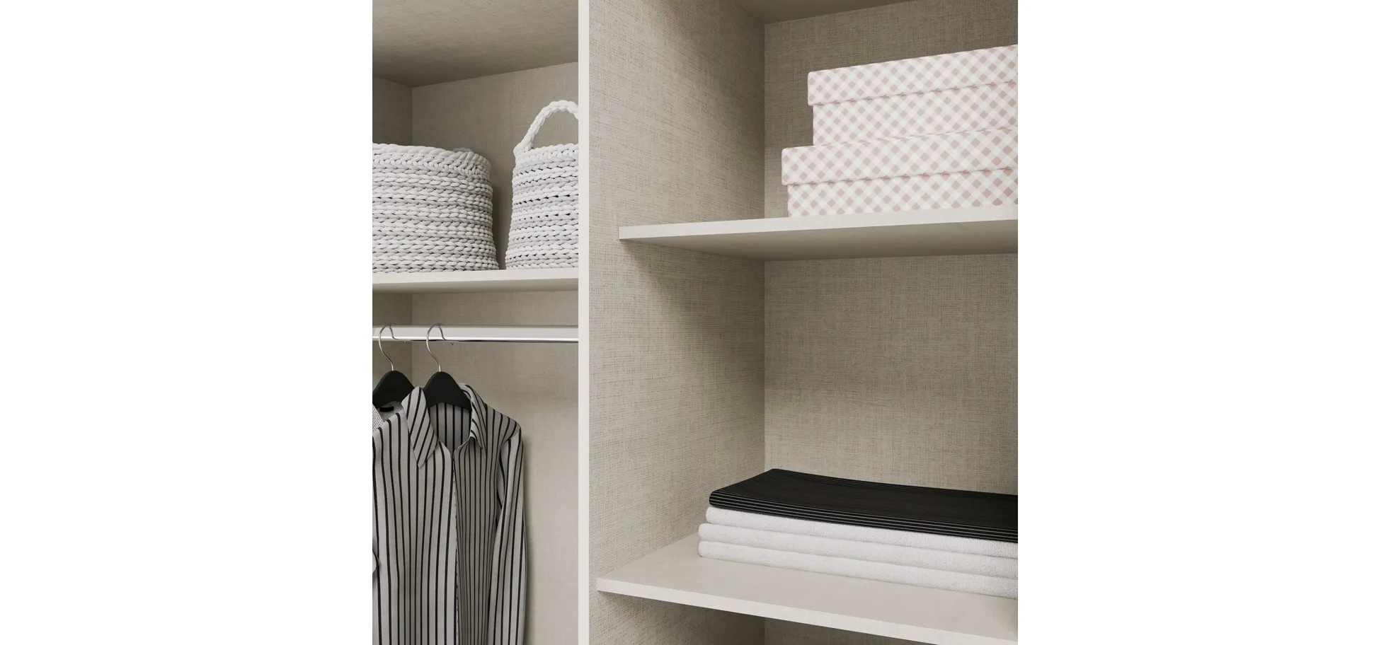 Schwebe-/Drehtürenschrank, Dekor sand - Fahda