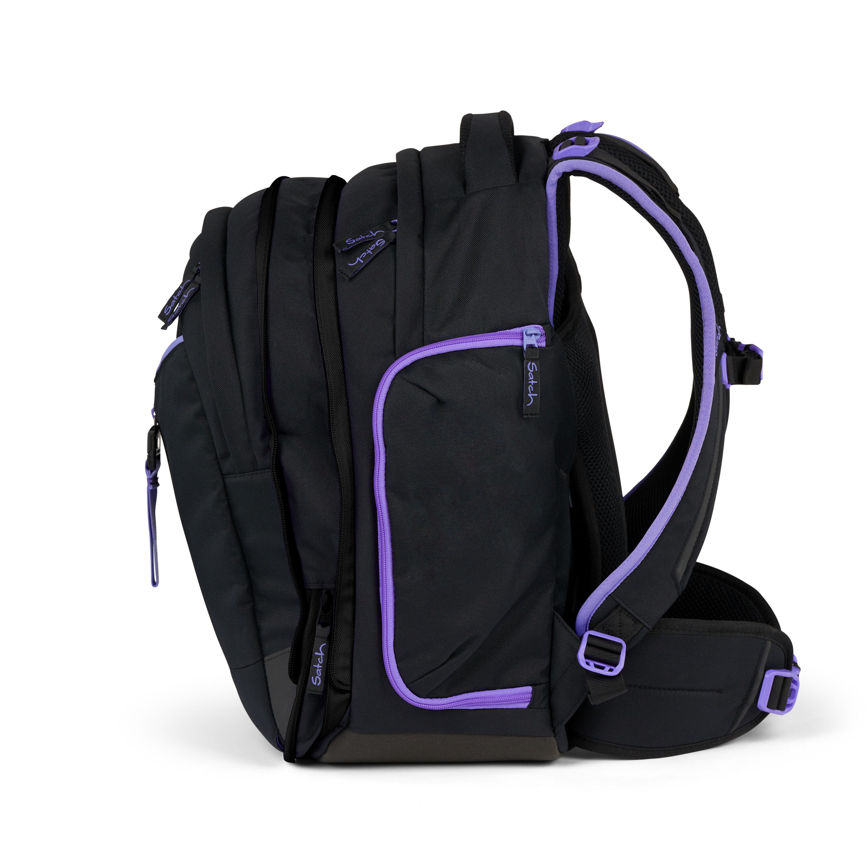 Schulrucksack Purple Phantom - schwarz