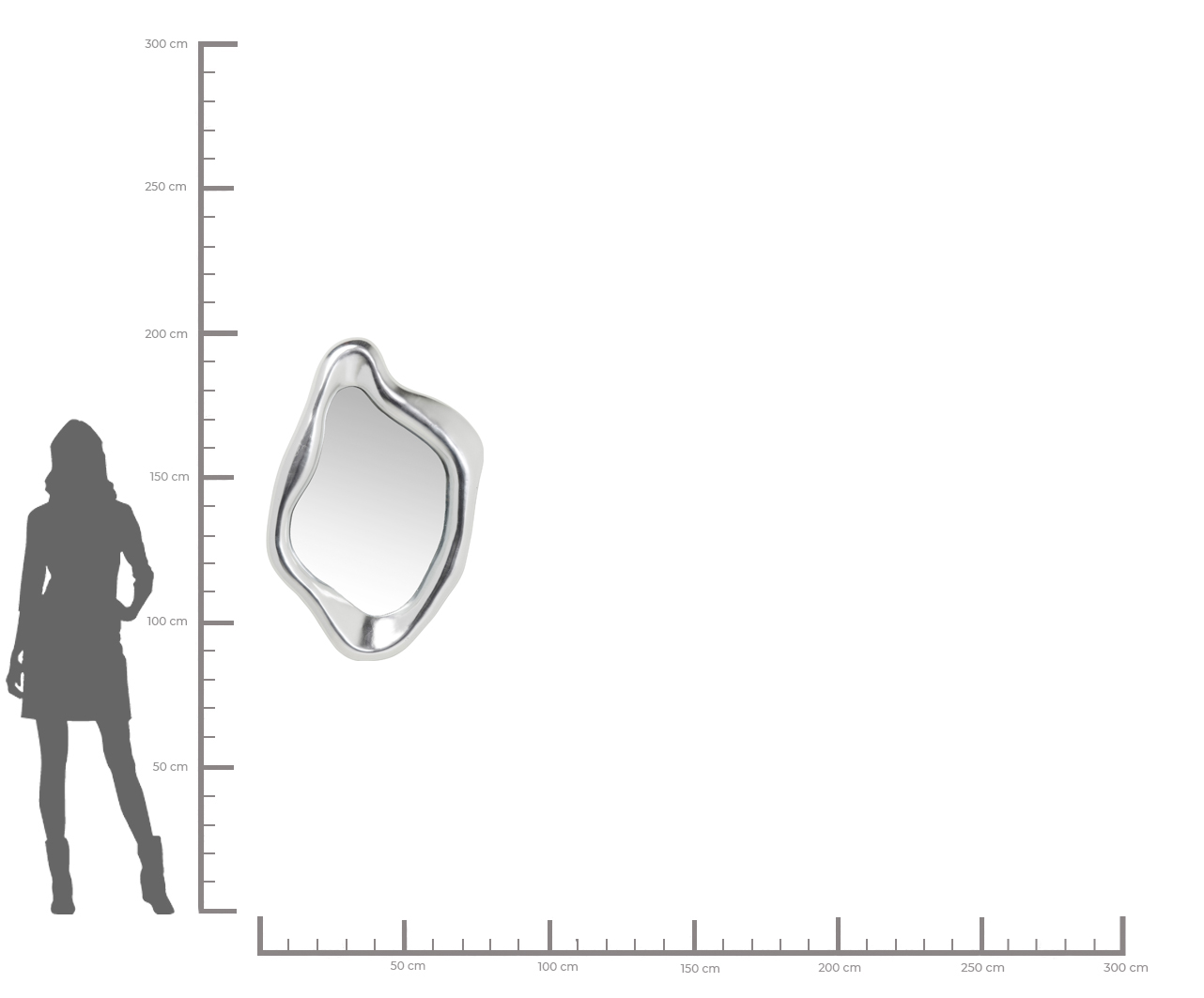 Spiegel Hologram Silber, Glas - Spiegel