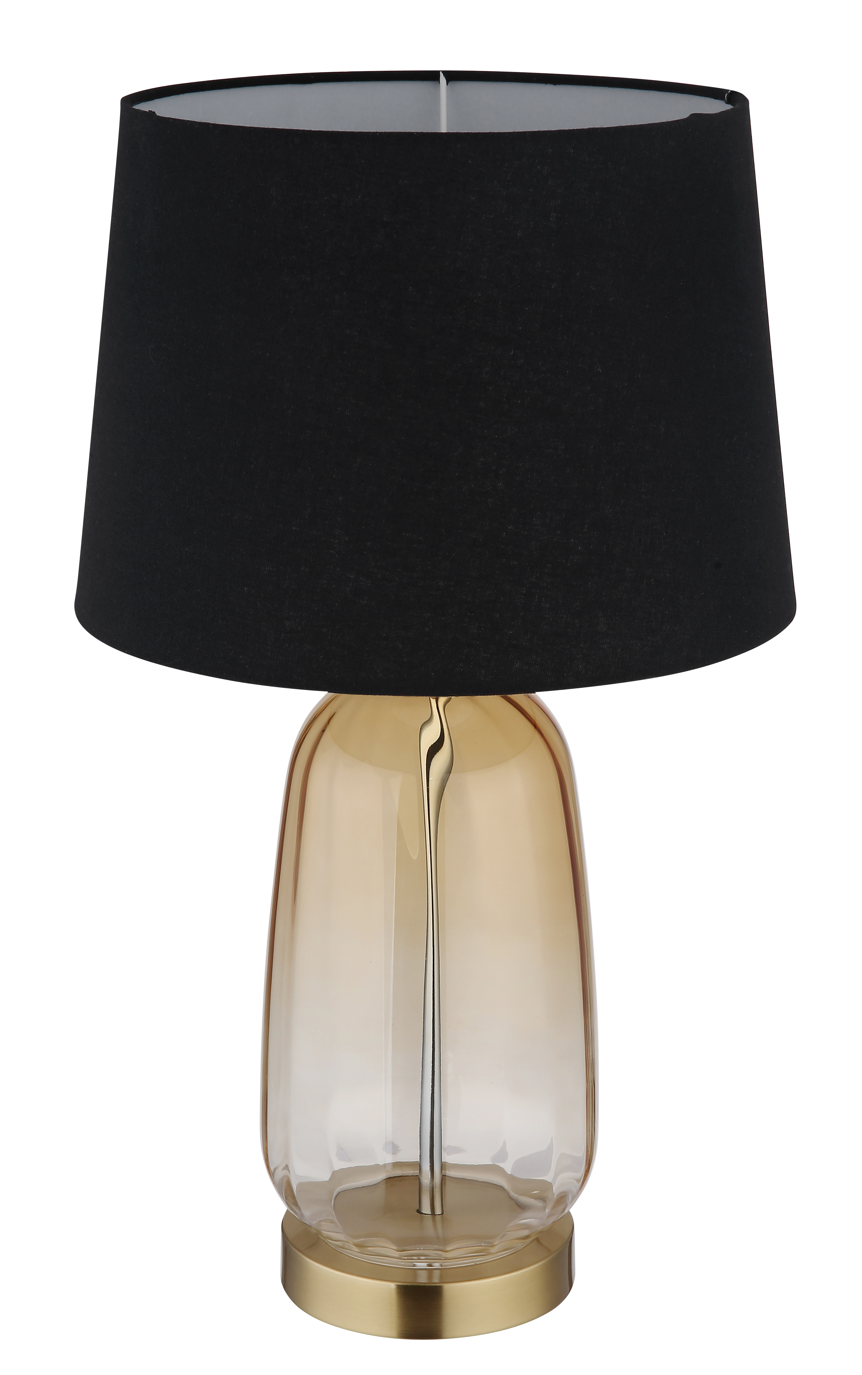 Tischleuchte CLASSY - 1xE27, Metall messingfarben, Ø30x52cm