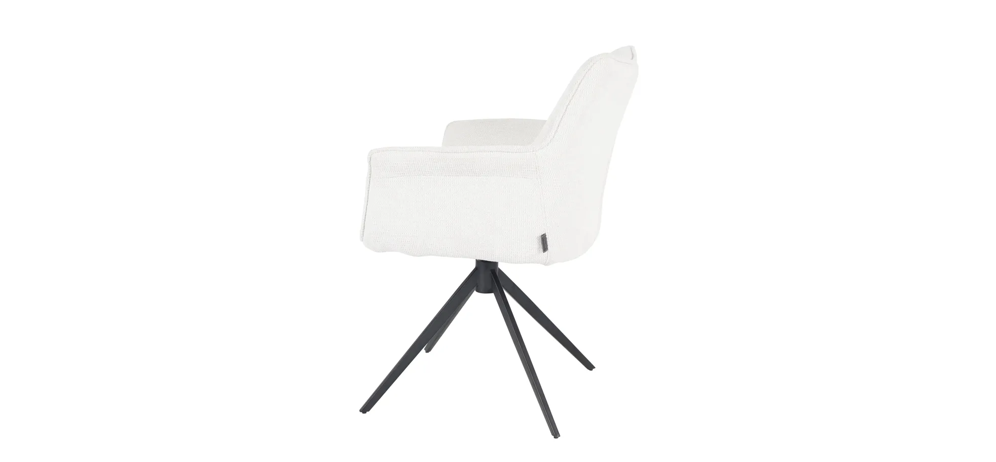 Armlehnstuhl, Bezug weiß, 360° drehbar - Maike