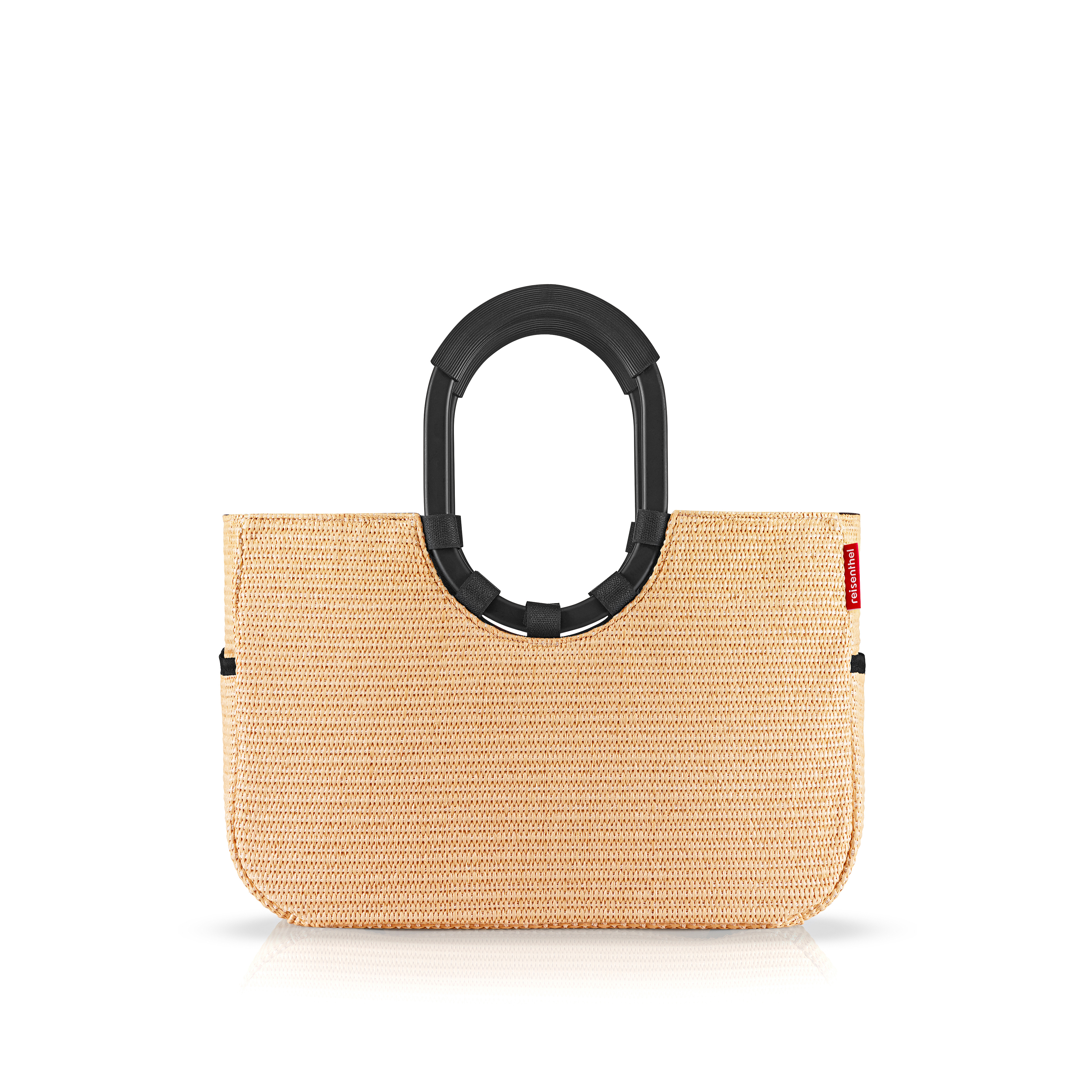 reisenthel, loopshopper M - frame raffia black