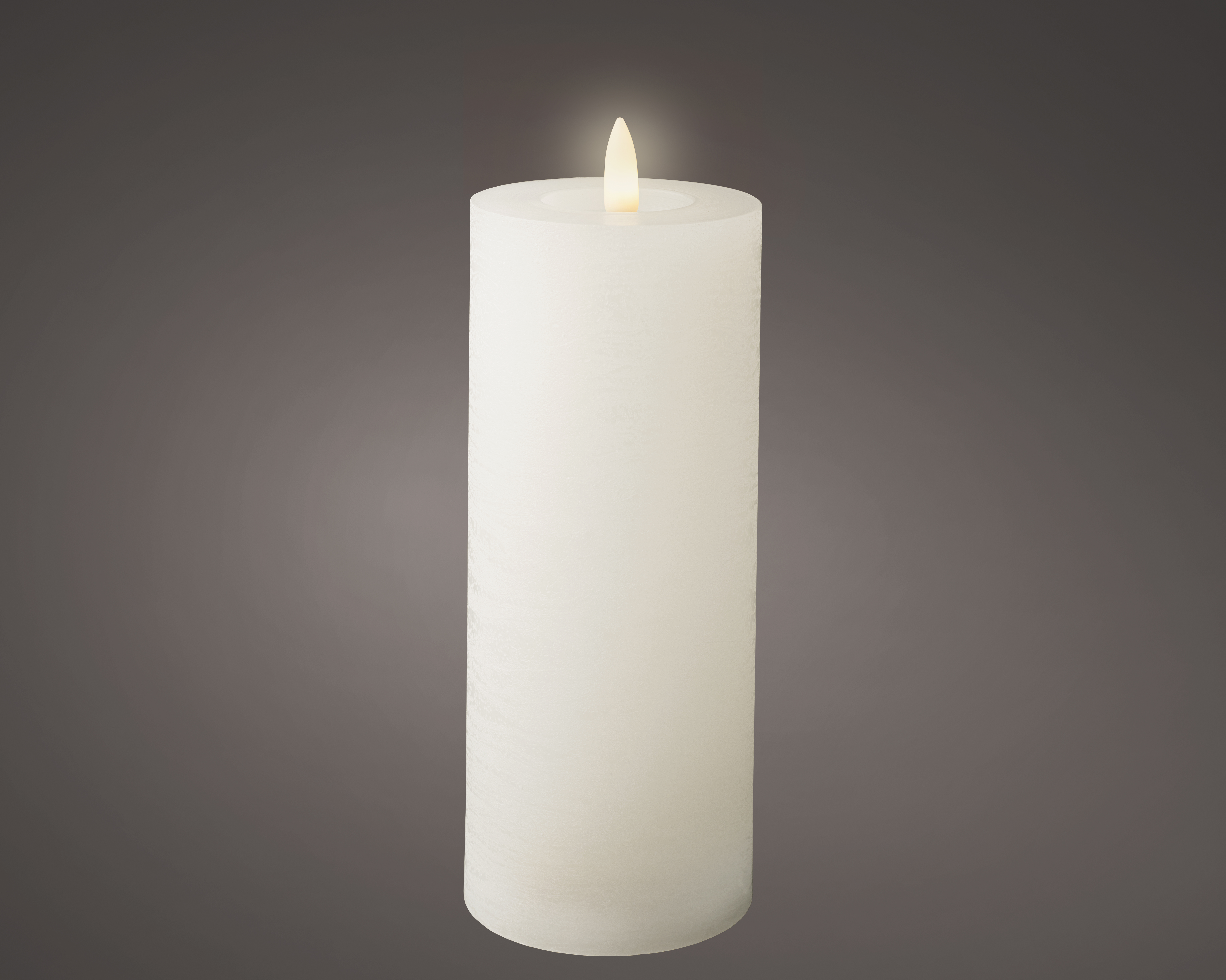 LED Kerze Wachs - weiss/warmes weiss, Wachs, Ø7-H19cm-1L