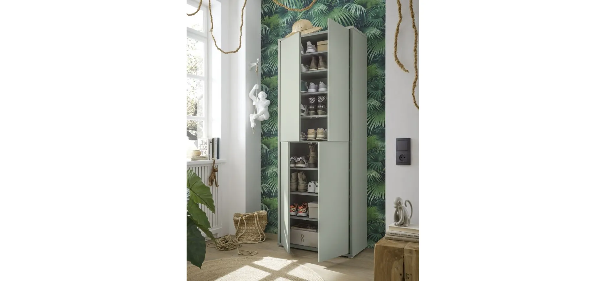 Schuhschrank, graugrün - Faid