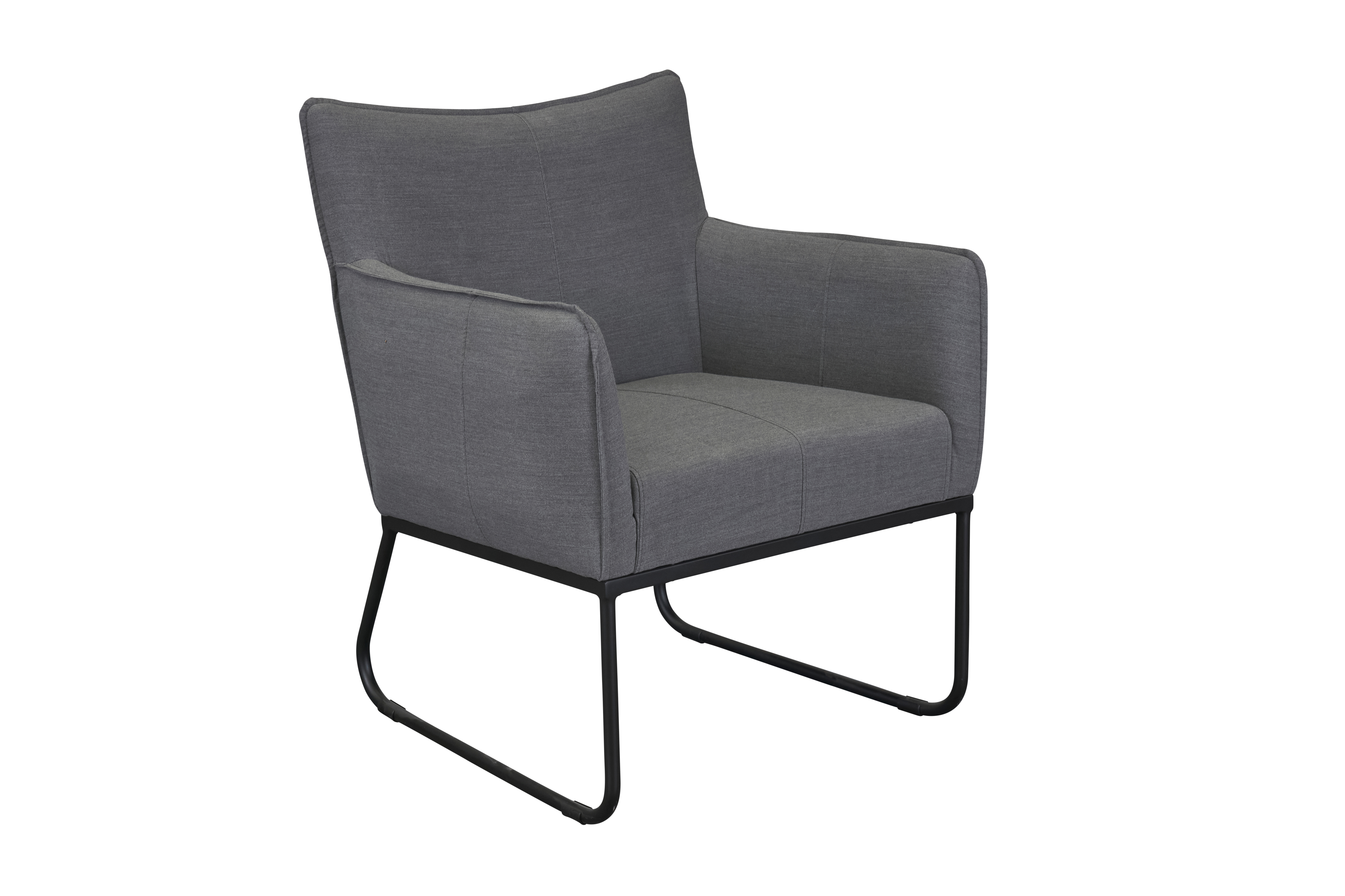 Stuhl mit Armlehnen, Polsterung, anthrazit - Loma