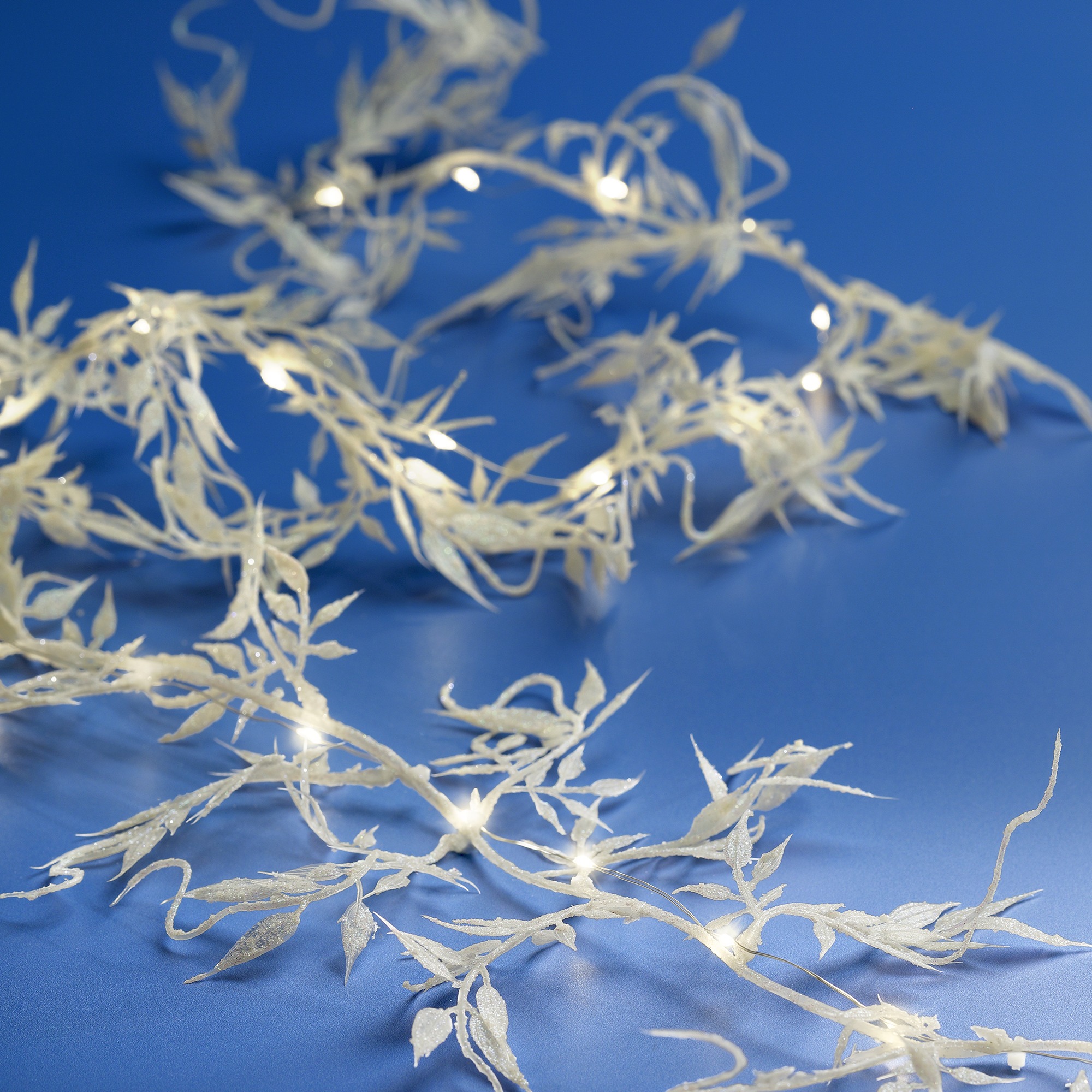 LED Deco Strang - silber/warmes weiss, PVC, 150cm-30L