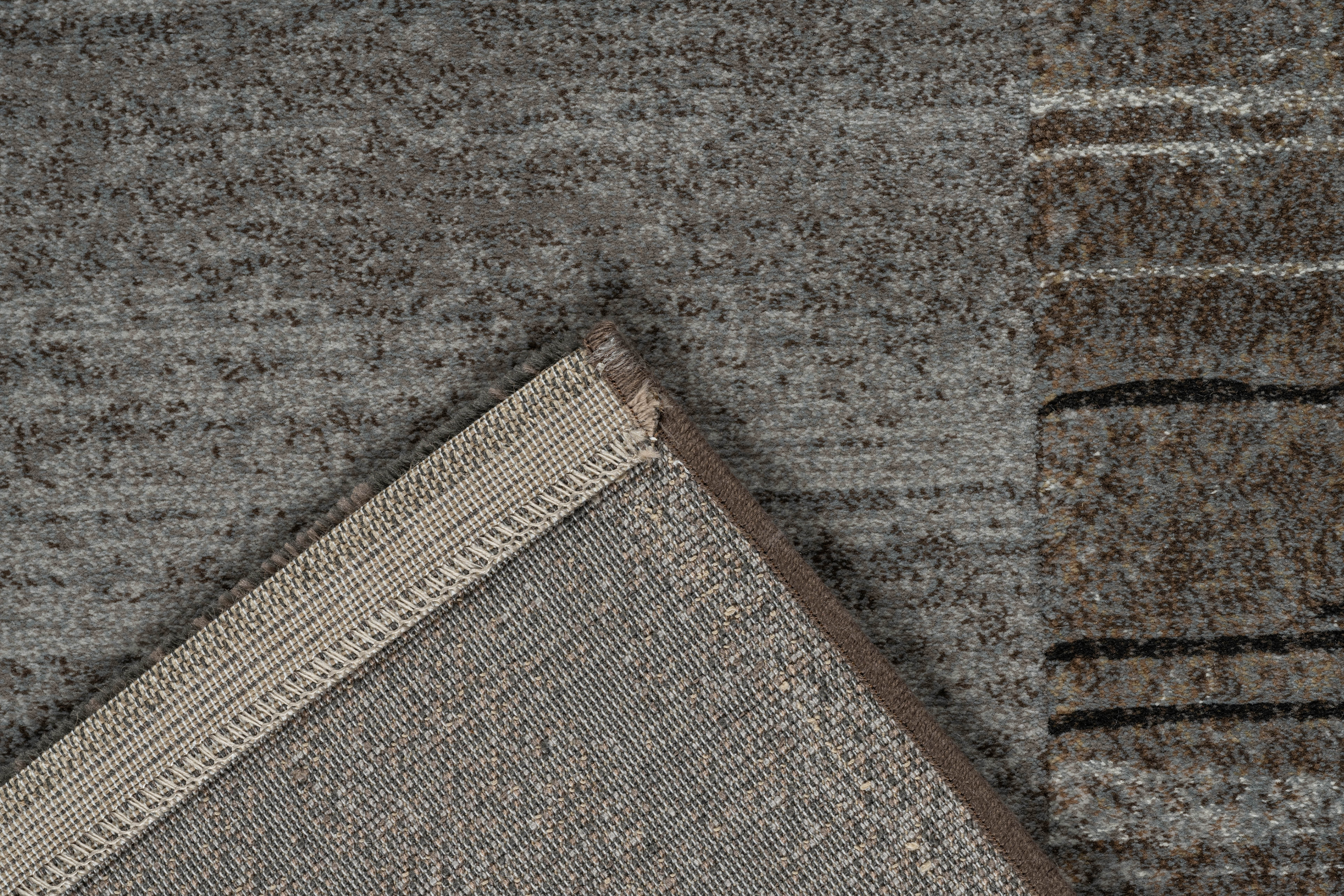 Webteppich, grau-braun, 160x230 cm - Rargentum