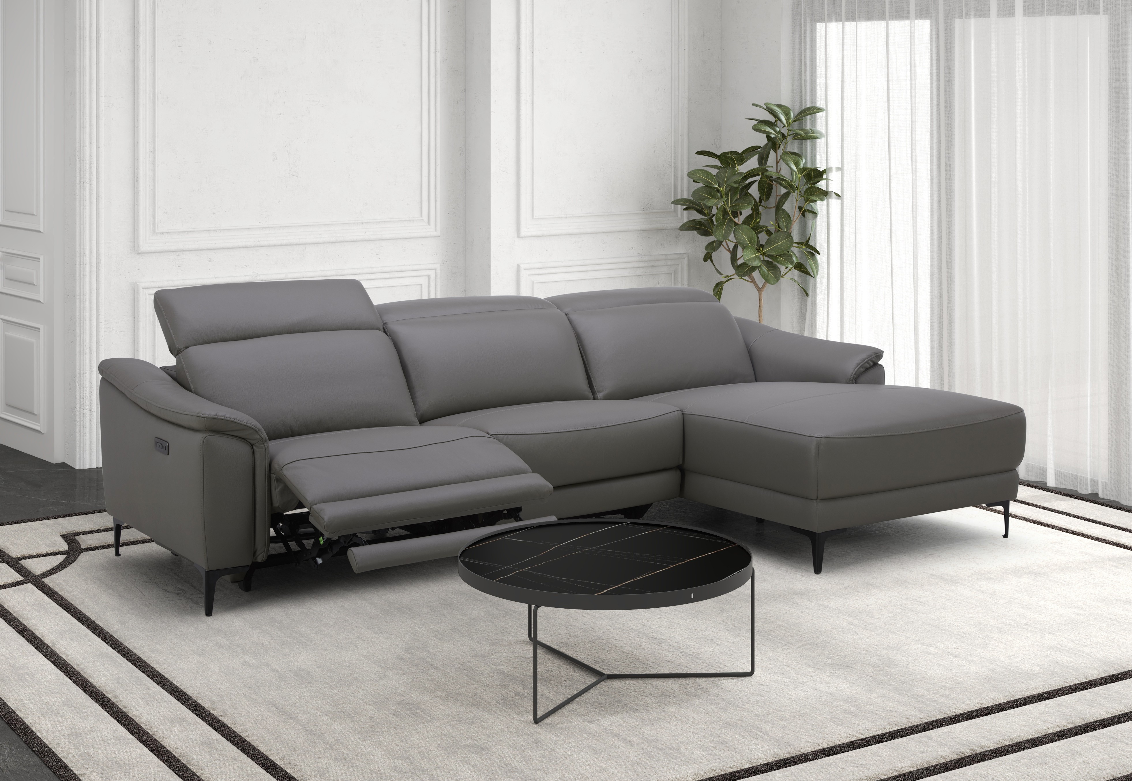 Ecksofa, dunkelgrau - MyStyle 2197