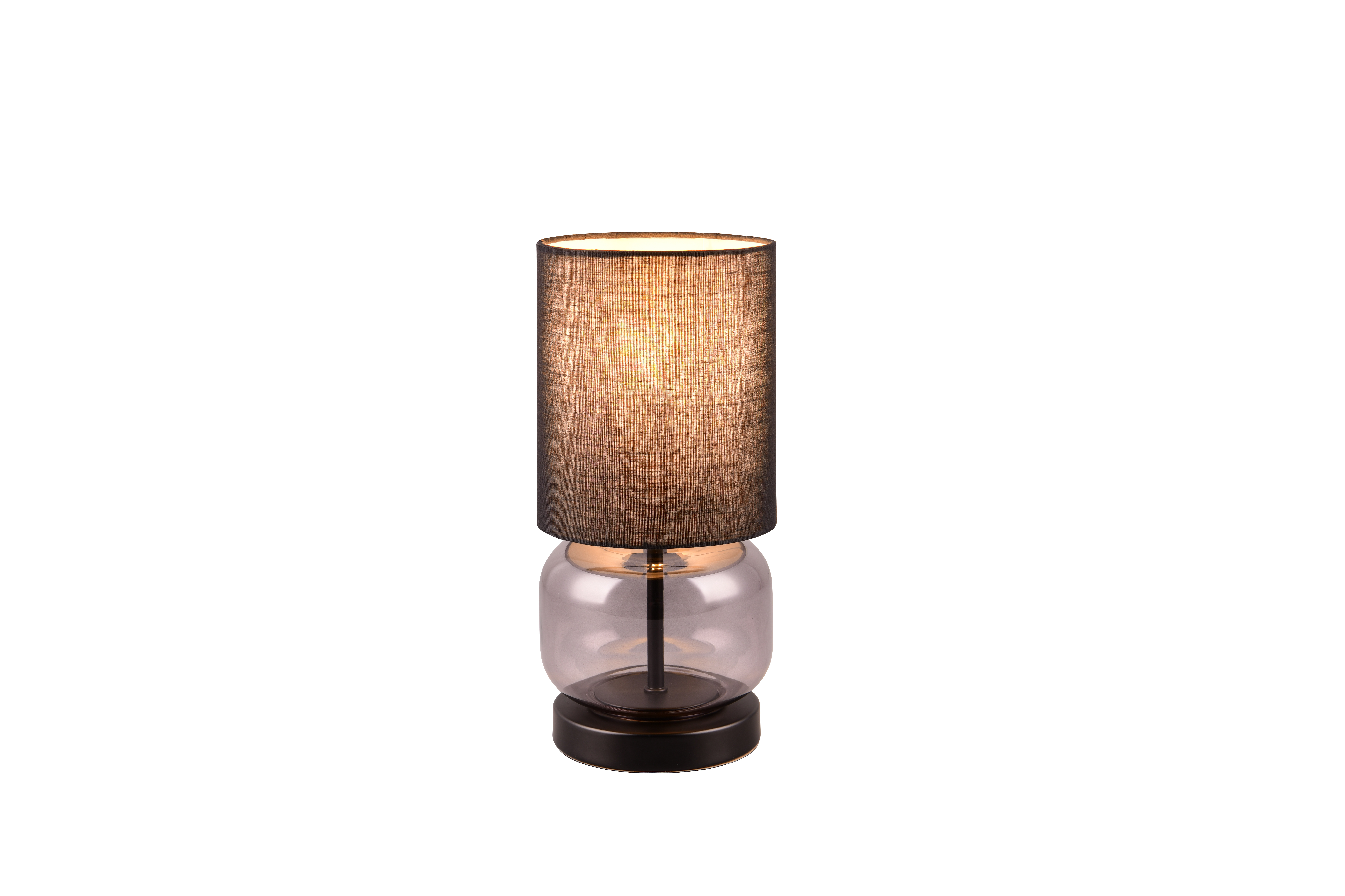 Tischleuchte Elio - glas grau, 28,5xØ13,5cm