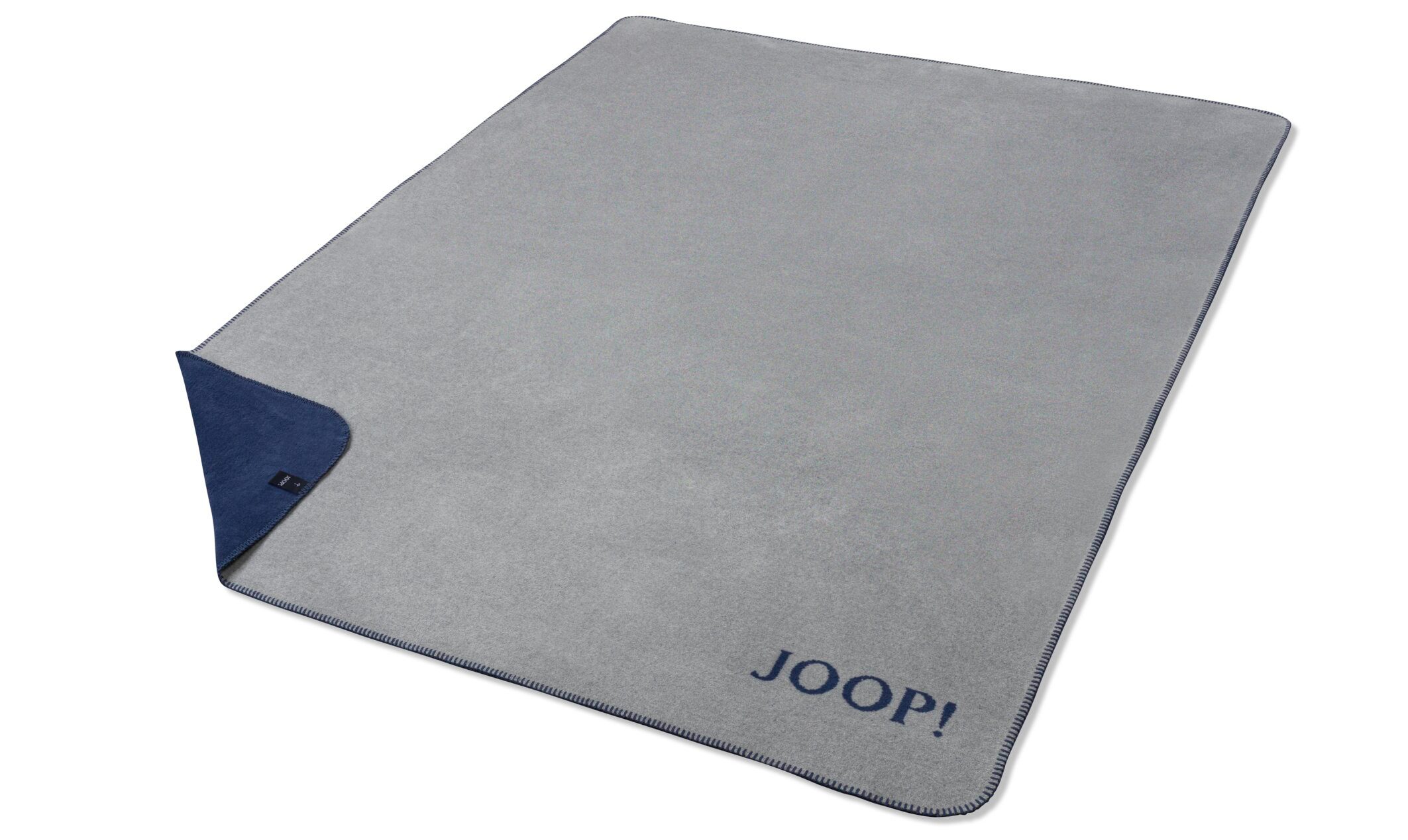 Decke UDF, silber/navy, ca. 150x200cm - JOOP