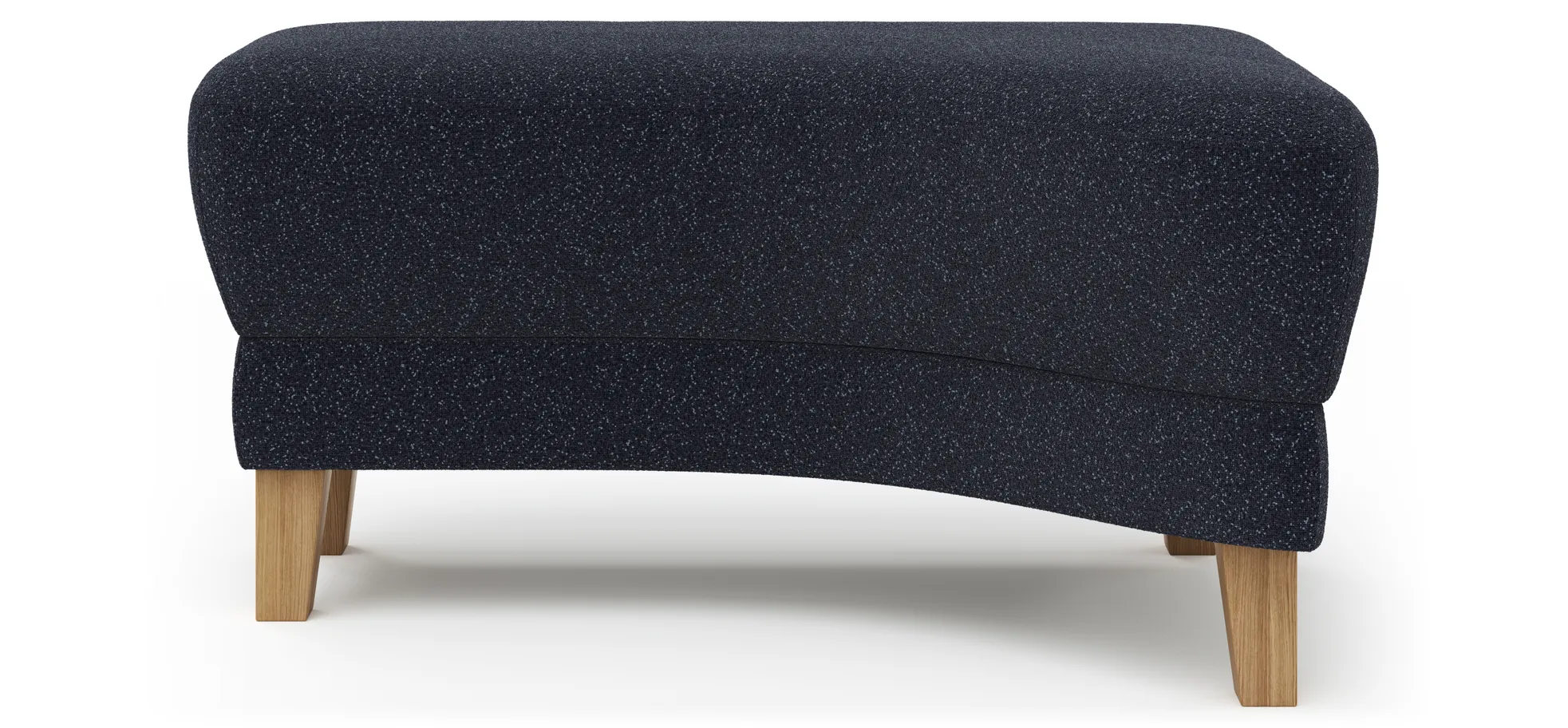 Hocker Stamford - gebogen, Rechts, LB ca. 89x65 cm, Stoff, Dunkelblau